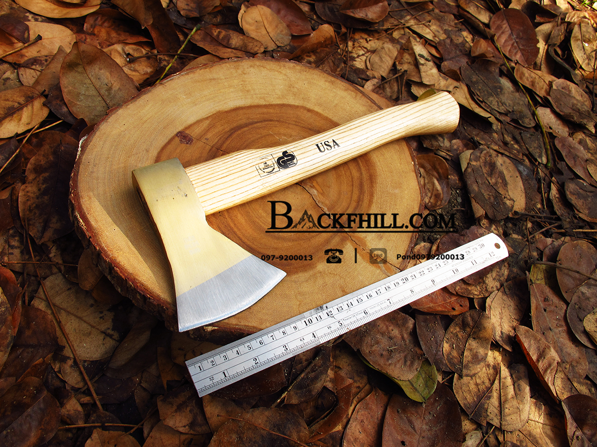 ขวานลุยป่า STAR ใบ Stainless Steel 700g ด้ามไม้สน