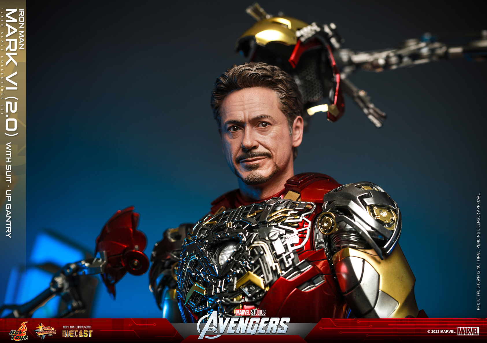 Hot Toys MMS688D53 1/6 The Avengers - Iron Man Mark VI (2.0) with Suit-Up Gantry