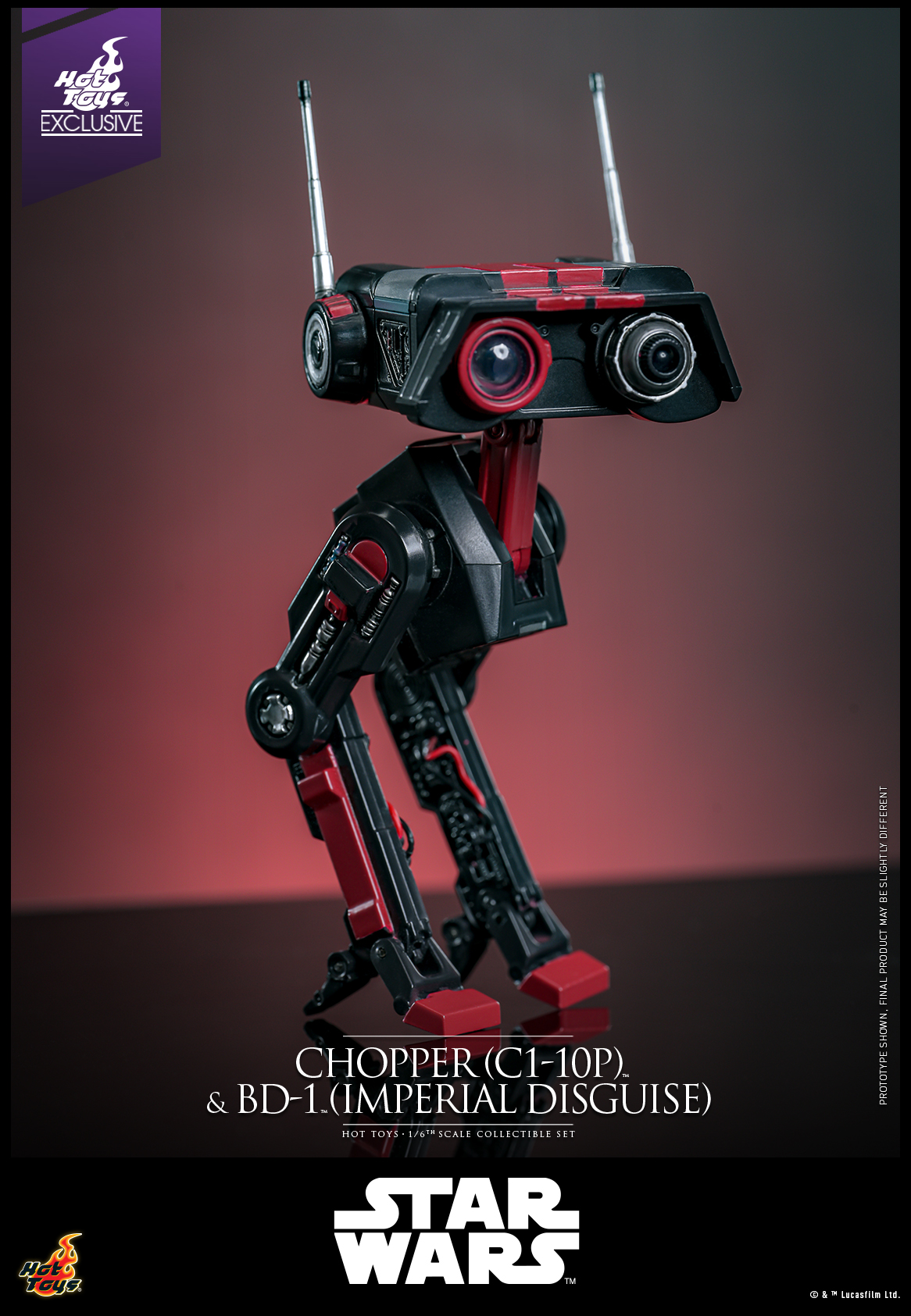 Hot Toys TMS152 Star Wars - Chopper (C1-10P) & BD-1 (Imperial Disguise) [Hot Toys Exclusive]