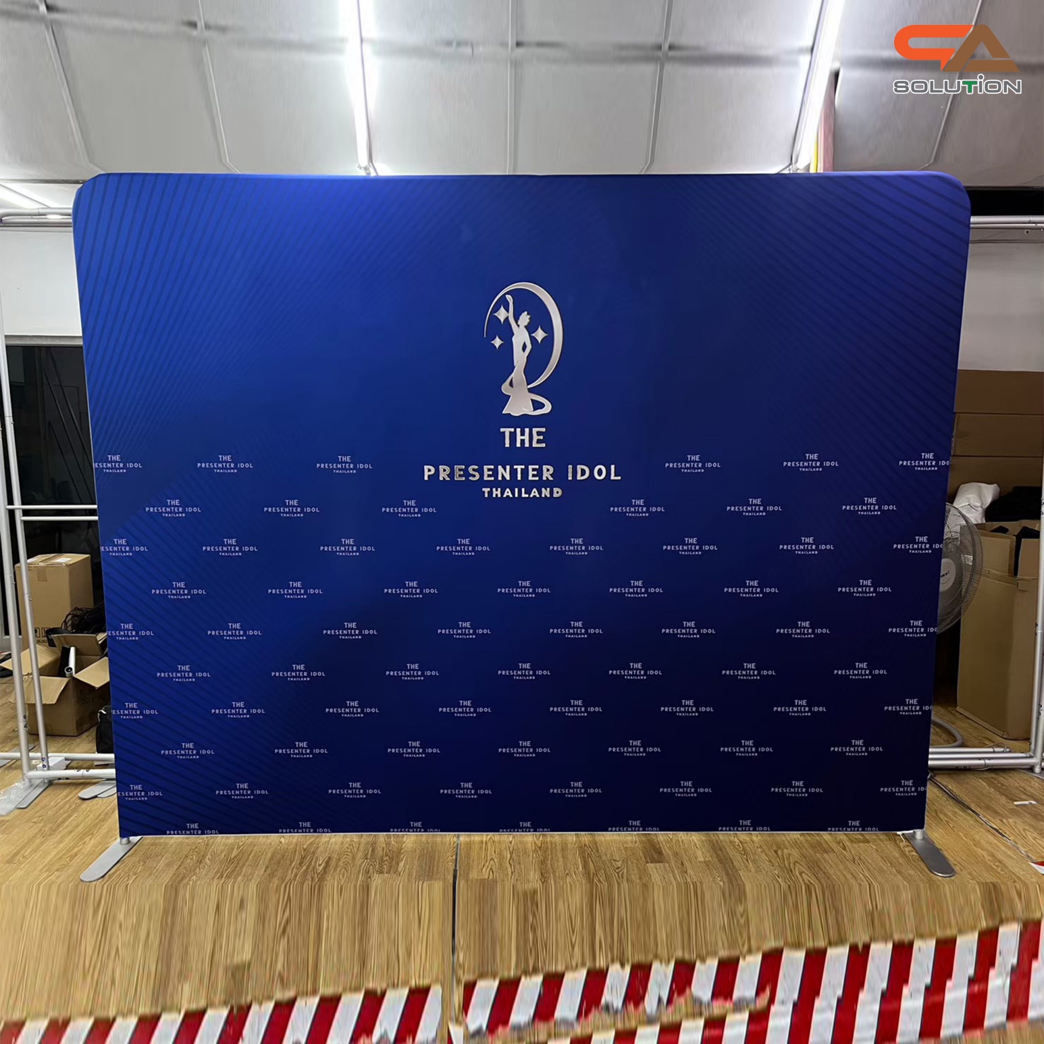 CLEARANCE SALE! แบคดรอปผ้า Fabric Backdrop รุ่นตรง ขนาด (W)244 x (H)226 cm. โครงอะลูมิเนียมถอดประกอบได้ แถมกระเป๋า ฟรี!