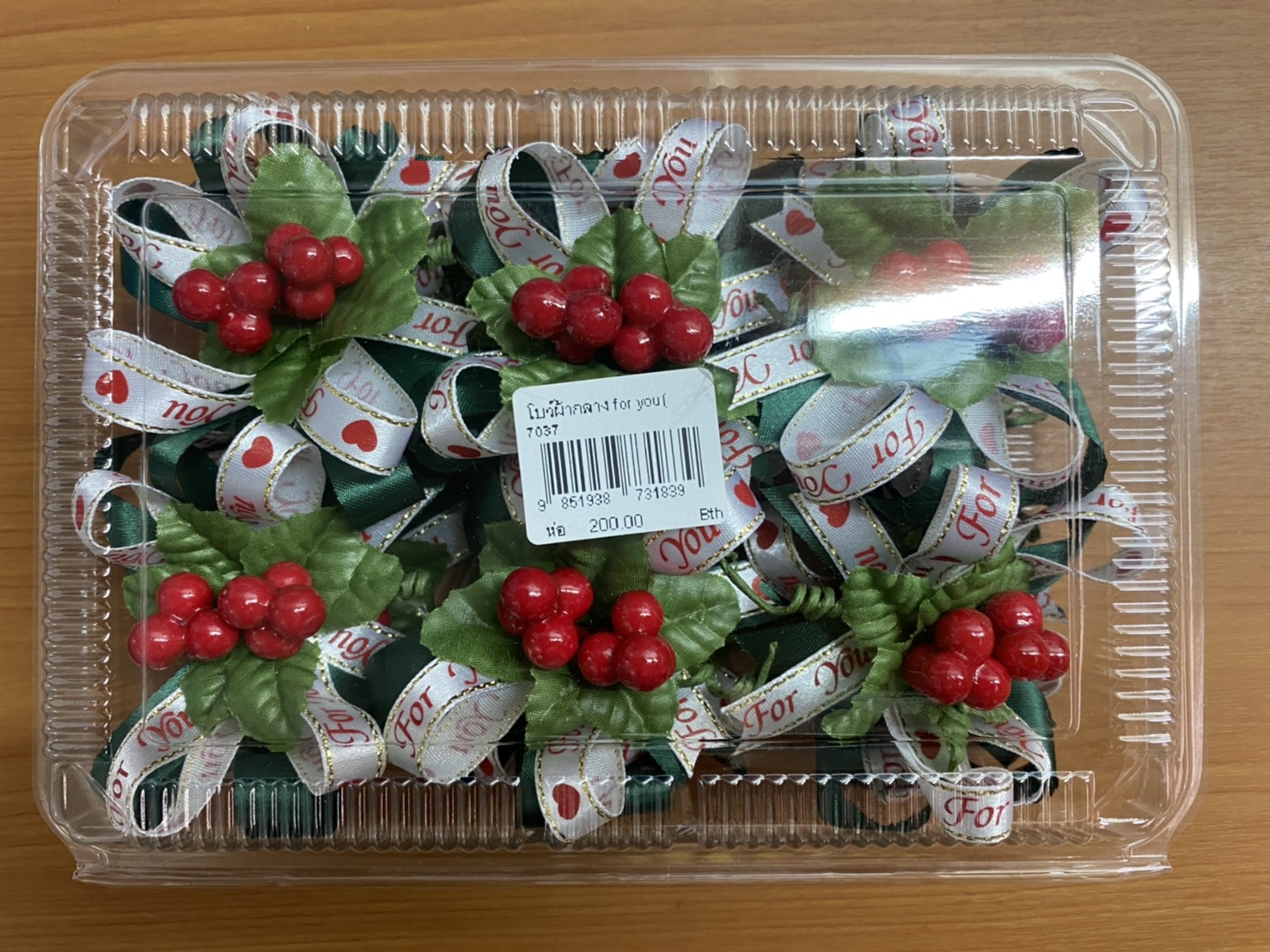 โบว์ผ้ากลาง FOR YOU (12ดอก)