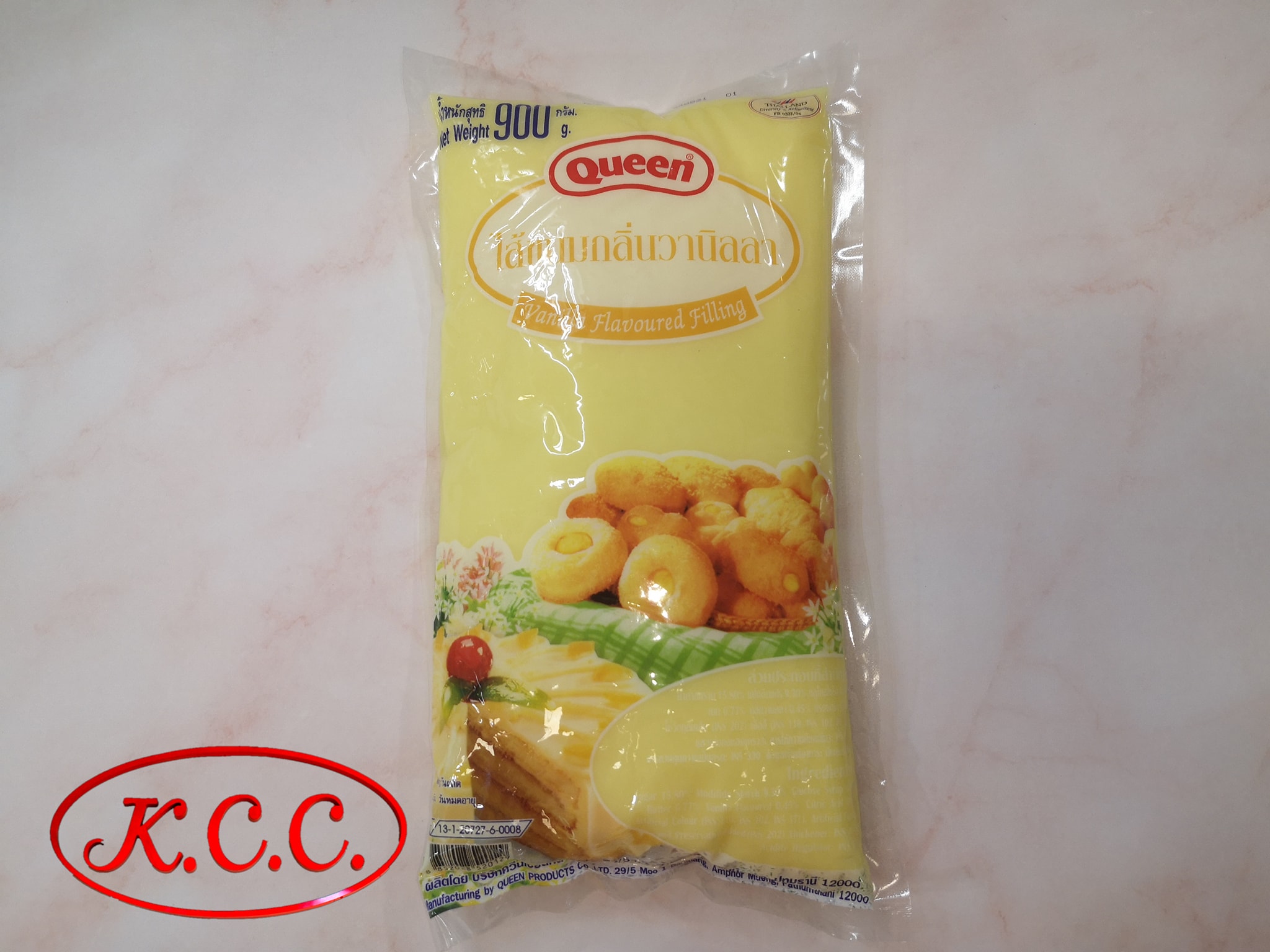 ควีน ไส้ขนม วานิลลา วนิลา ฟิลลิ่ง Queen Vanilla Jam Filling 900 กรัม
