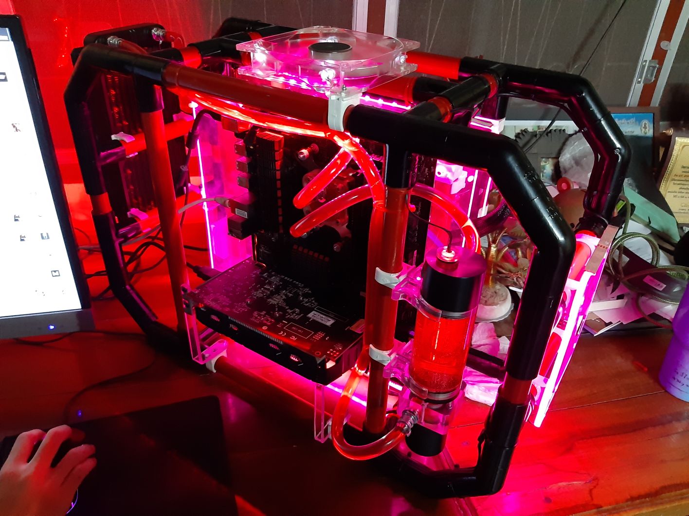 ชุดน้ำเปิดCPU 2ตอน ท่ออ่อน ครบชุด, CPU Water Cooling Set [รุ่นMaster Grade240]