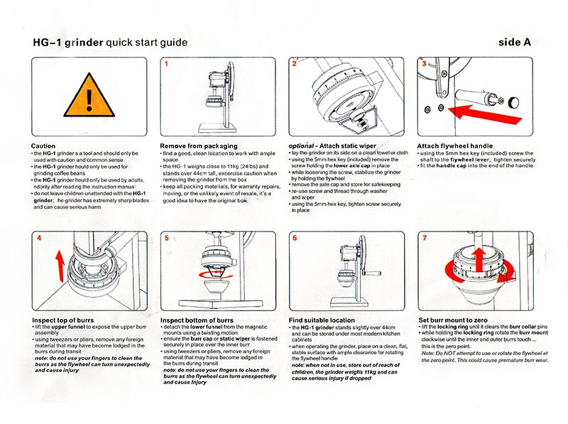 เครื่องบดกาแฟ ใช้มือหมุน อุตสาหกรรมเชิงพาณิชย์ และเฟืองบดทรงกรวย Ø83 mm. 1614-214
