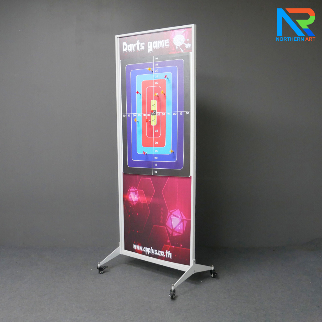 เกมส์ปาเป้าแม่เหล็ก ขนาด (W)71 x (D)51 x (H)183 cm. พร้อมลูกดอกแม่เหล็ก 10 อัน