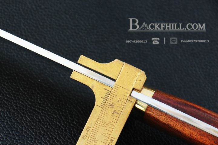 มีดใบตาย COLUMBIA รุ่น SA28 ใบสแตนเลสปัดเงา ด้ามไม้