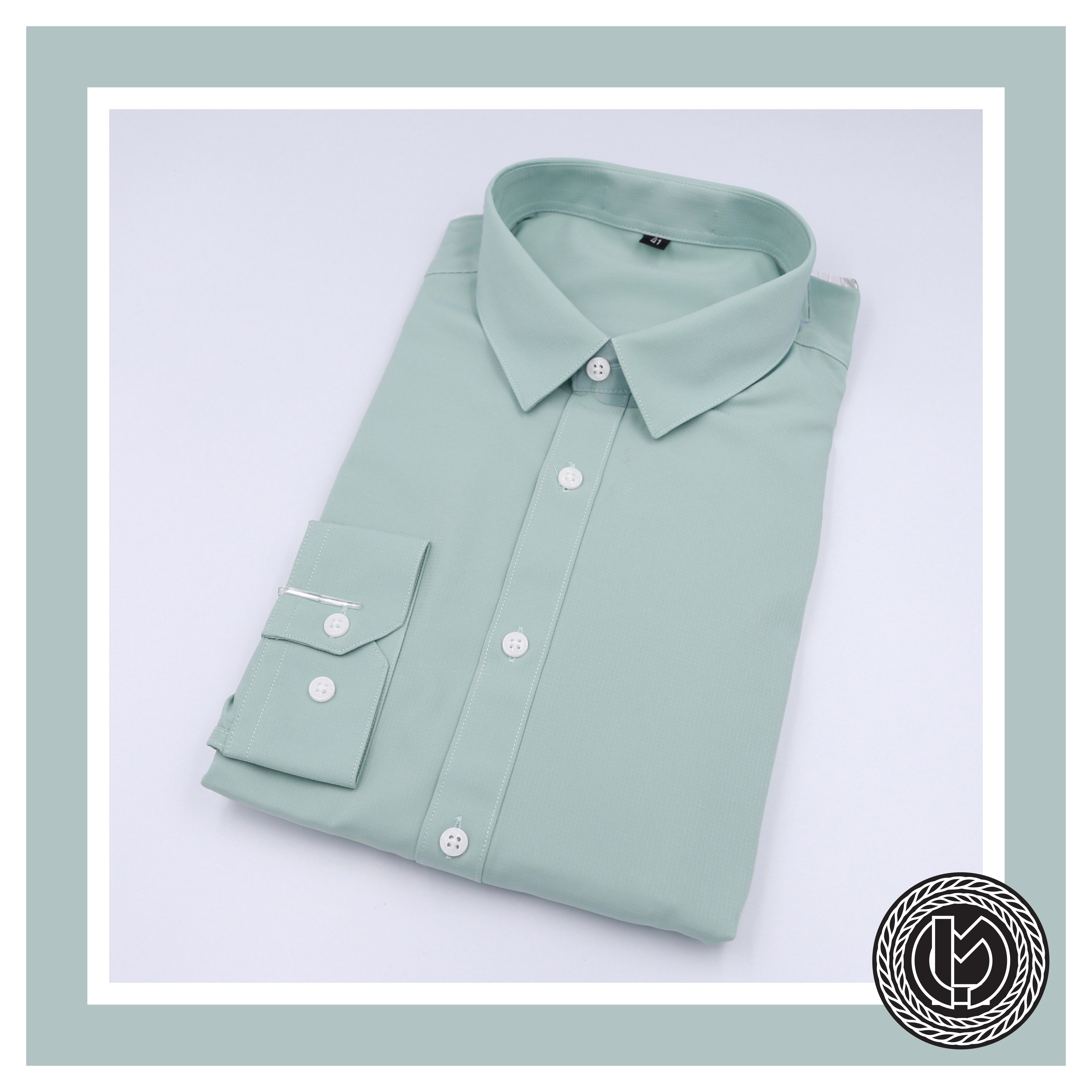 เสื้อเชิ้ตสีเขียวอ่อน Light Green Shirt (Standard Collar)