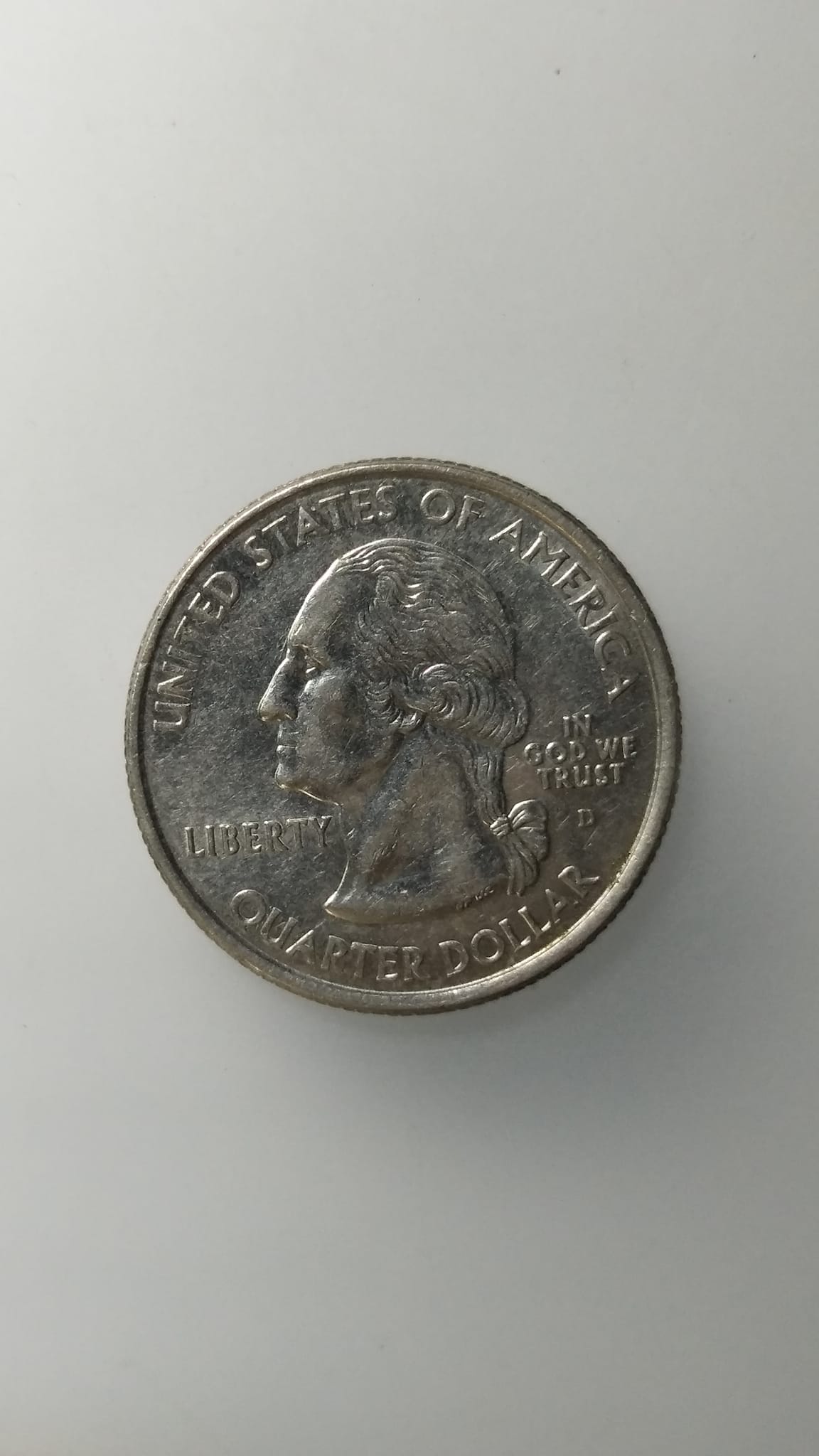 G553 เหรียญสหรัฐอเมริกา USA 1 Quarter Virginia 1788
