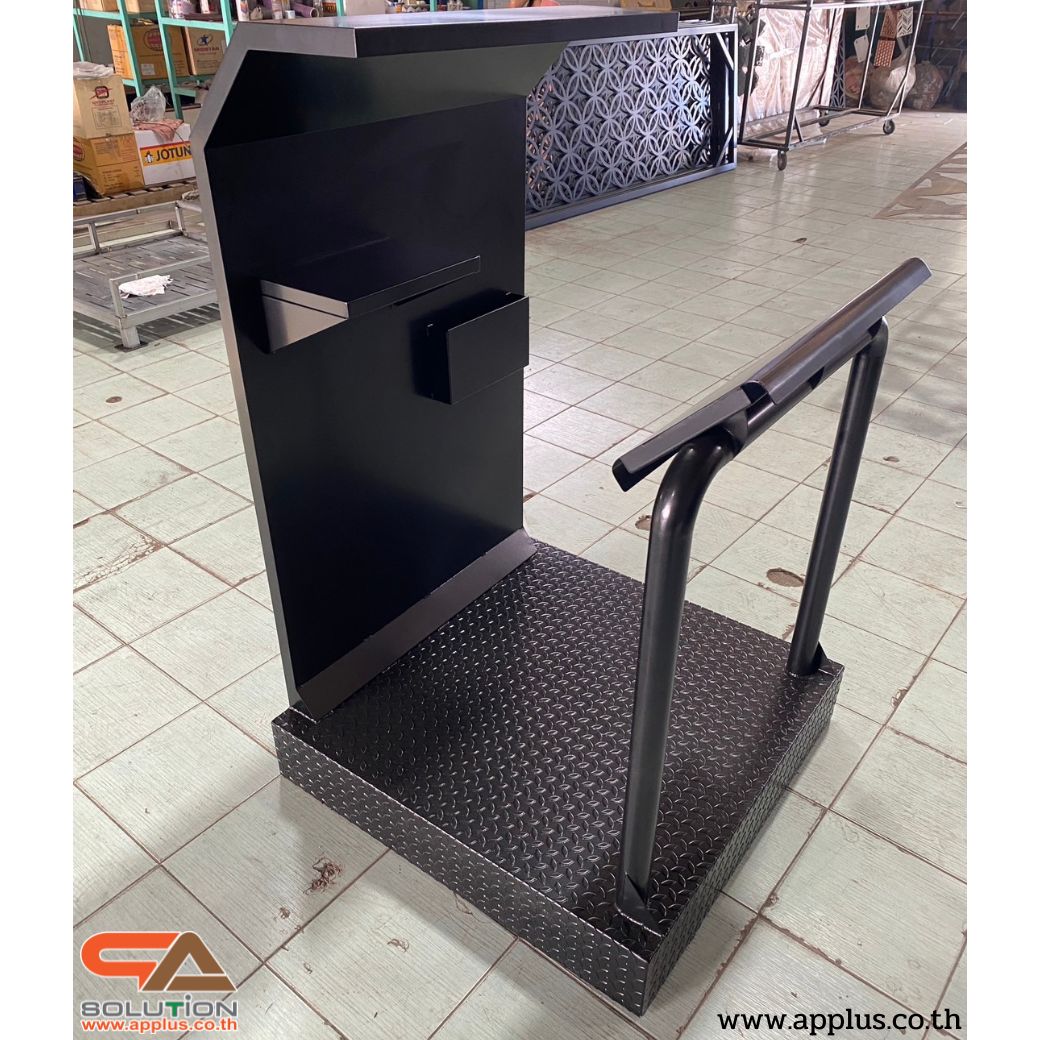 โพเดียมรปภ. เหล็กรุ่น GR-03 ขนาด (W) 85 x (L) 85 (H) 135 ซม. พร้อมช่องใส่เอกสาร ขนาดA4 พื้นเหล็กลายกันลื่น แข็งแรงทนทาน ( สั่งผลิตสีที่ต้องการได้)