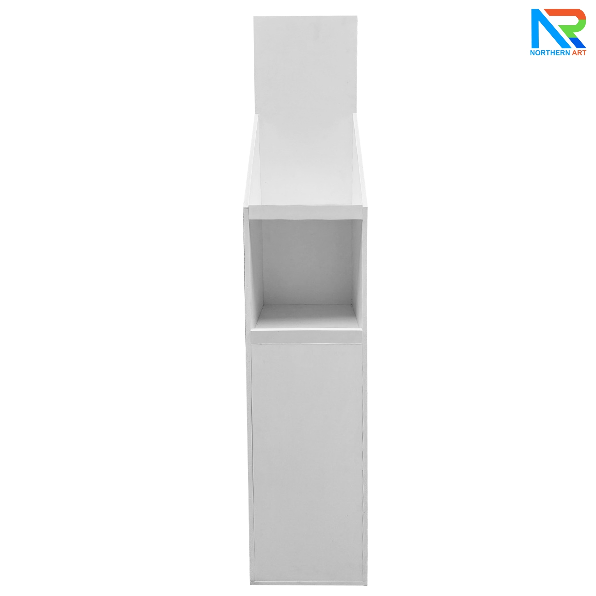 ชั้นวางสินค้าพลาสวูด 2 ชั้น ขนาด (W)24 x (D)24 x (H)130 ซม. พร้อมงานพิมพ์ พลาสวูดหนา 8 มม.