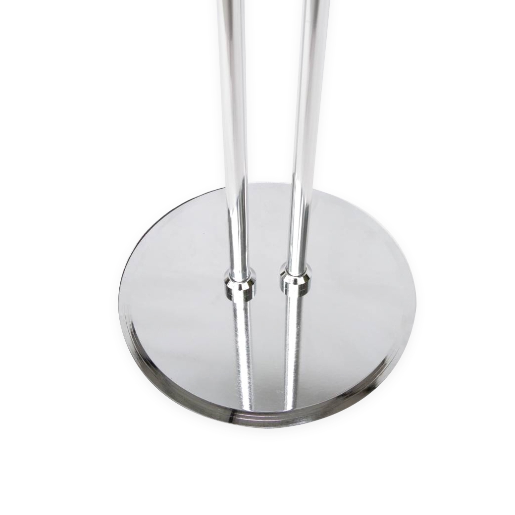 โปสเตอร์สแตนด์ ขนาดA3 ฐานกลม เสาคู่ โชว์งานพิมพ์ 1 ด้าน ปรับเอียง 360 องศา ปรับแนวตั้ง-แนวนอน และปรับสูง-ต่ำได้