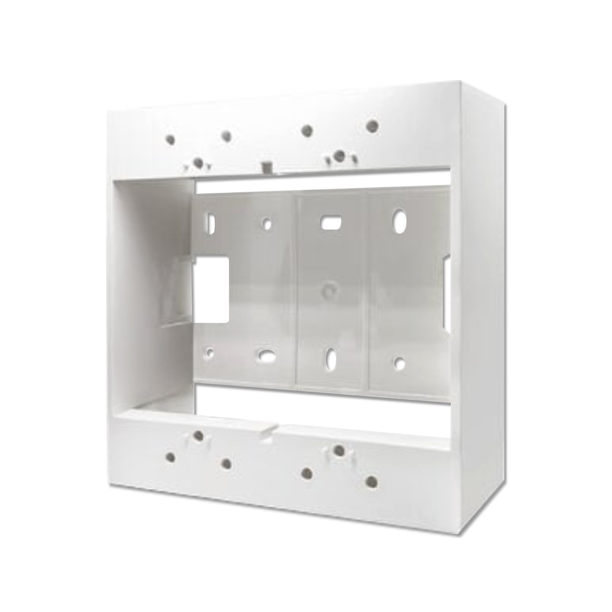 NANO กล่องลอยขอบเหลี่ยม (แบบหนา) ขนาด 4x4x1.5" สีขาว รุ่น NANO-404-1T (30 ชิ้น/กล่อง)