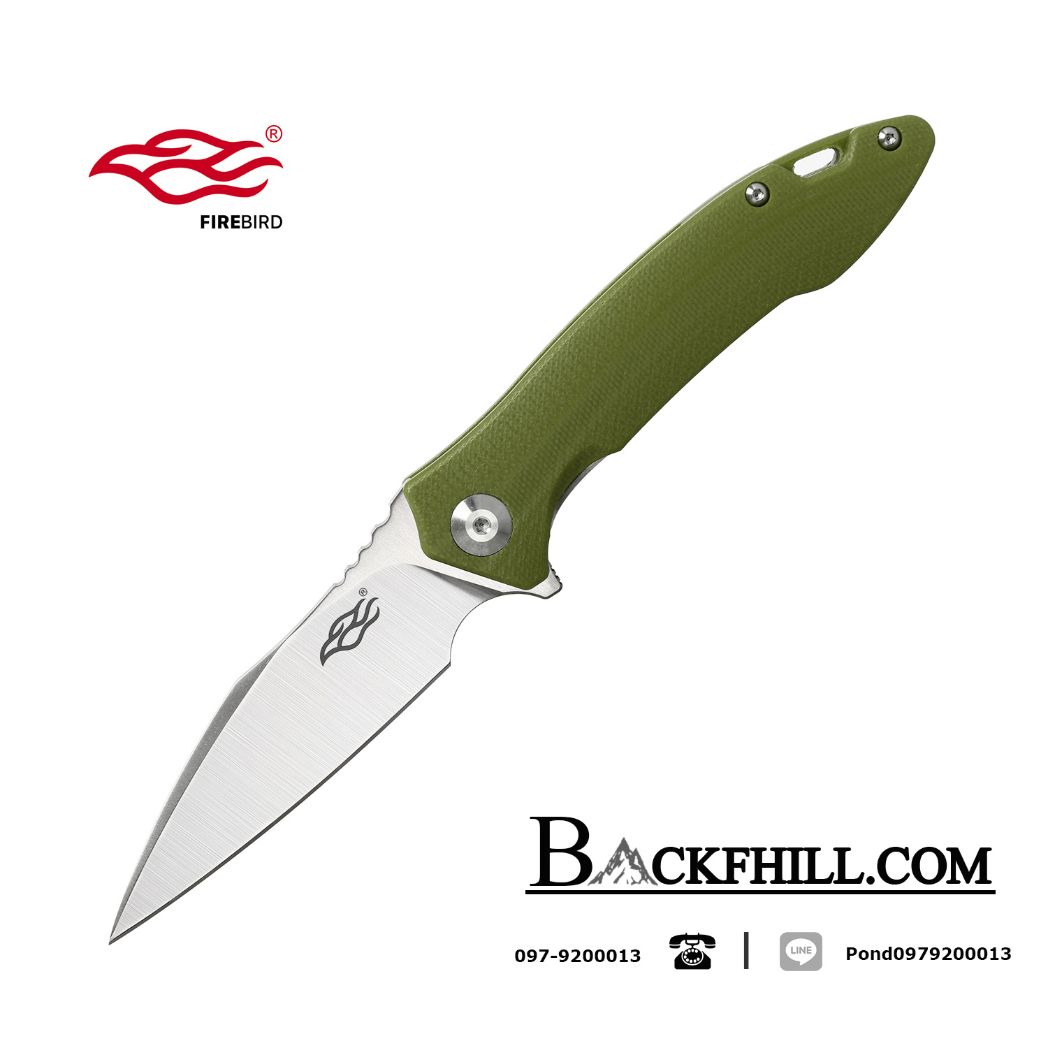 มีดพับ Ganzo กานโซ่ รุ่น FH51-GR / D2 Steel / ของแท้ 100%