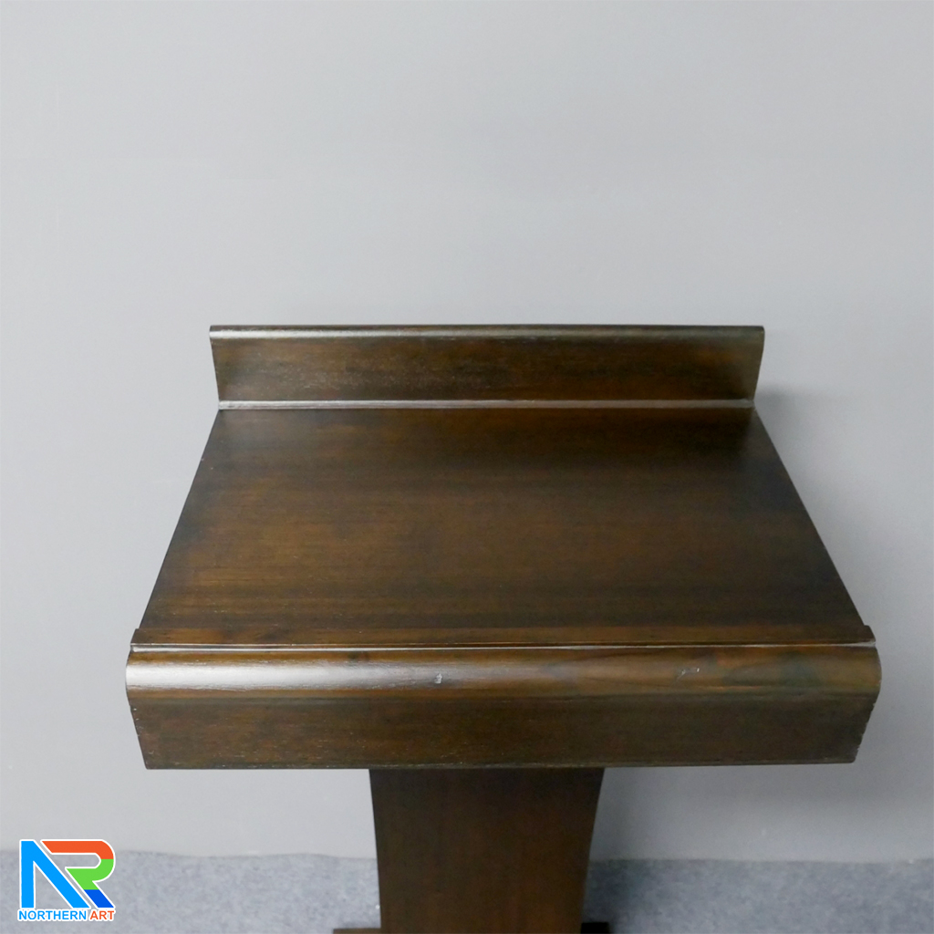 โพเดียมไม้ สีโอ๊ค ทรงโมเดิร์น TOPตรง ขนาด (W)55 x (L)42 cm. สูง 111 cm.