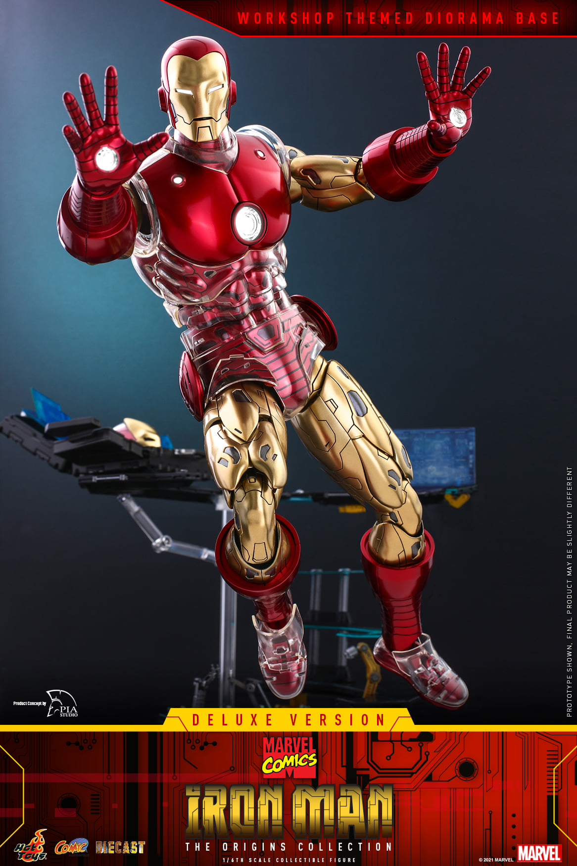 Hot Toys CMS08D38 1/6 Marvel Comics - Iron Man (Deluxe Version) [The Origins Collection]