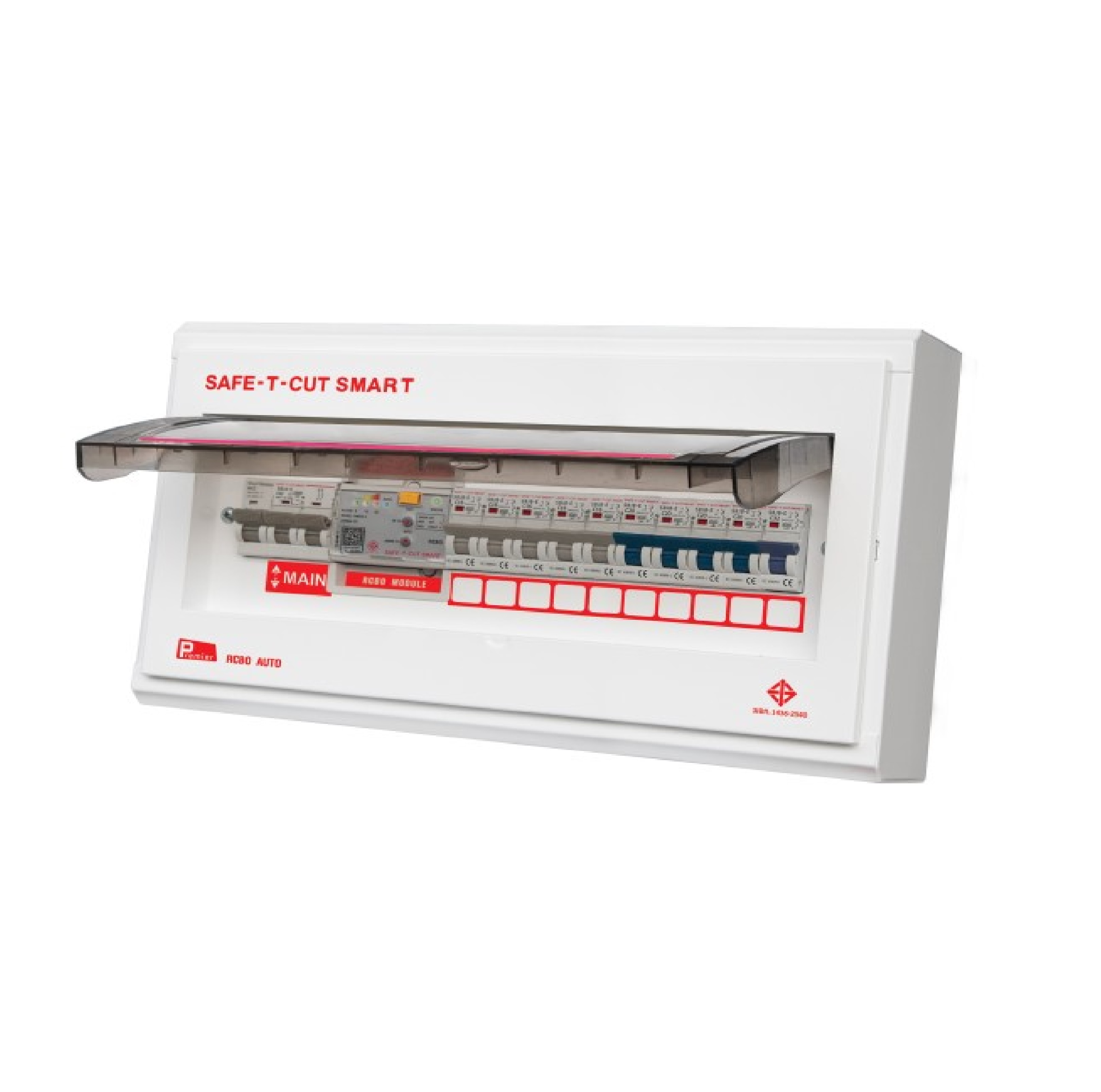 Safe T Cut เซฟทีคัท ตู้คอนซูมเมอร์ ตู้กันดูด RCBO ช่อง + เมน 2P 50A CO10E50A Safe-T-Cut Consumer Unit & RCBO