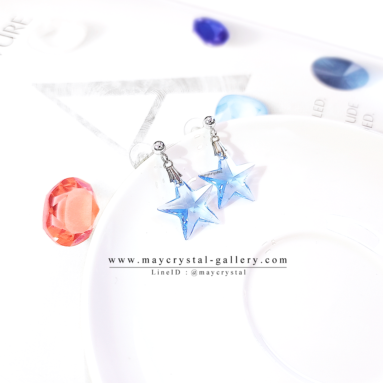 ต่างหูคริสตัลแท้ จากยุโรป (Embellished with Crystals from Austria)