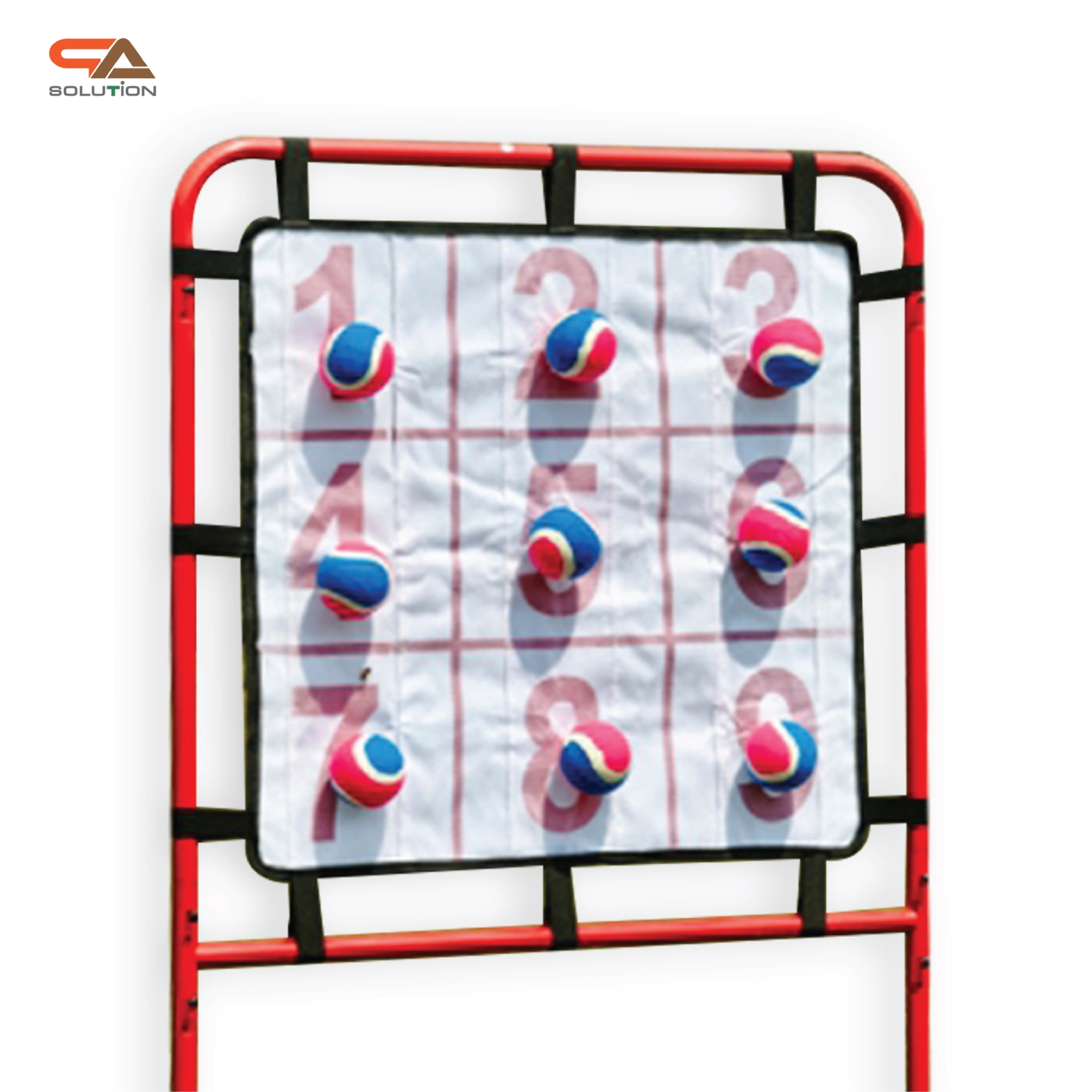 เกมส์ปาบอล ตั้งพื้น ถอดประกอบได้ ขนาด (W) 66 x (H) 117 cm. พร้อมลูกบอล 12 ลูก ถอดประกอบได้ เคลื่อนย้ายสะดวก