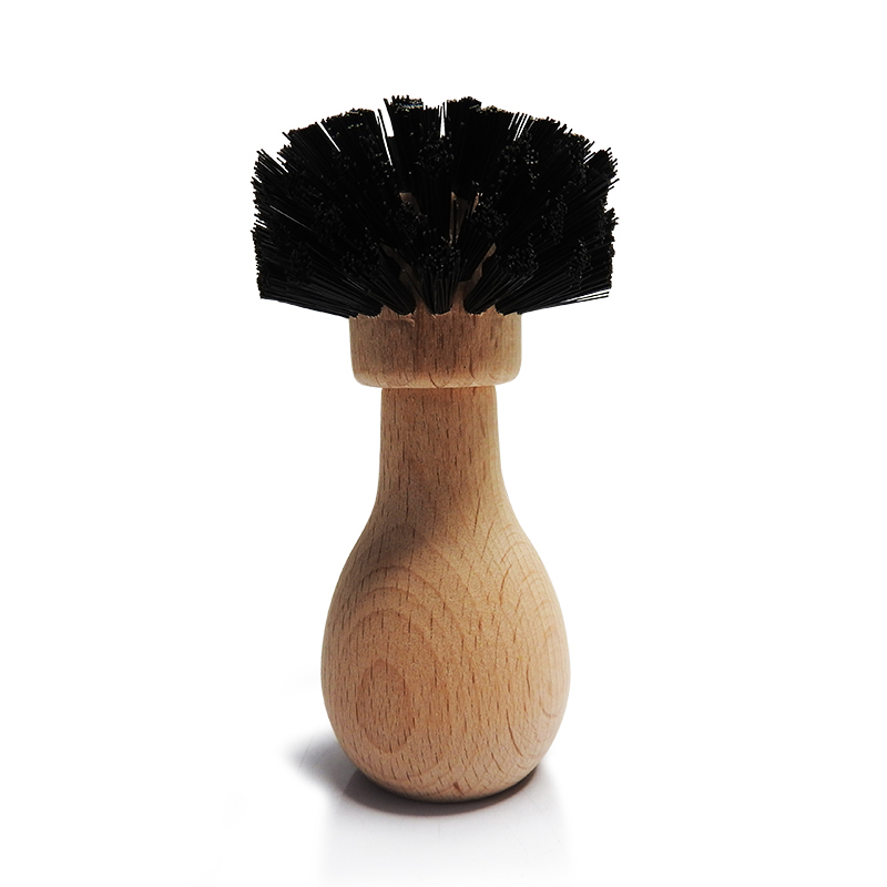 Tamper to Portafilter Cleaning brush, Portable Espresso Tamper Dusting Brush wooden handle