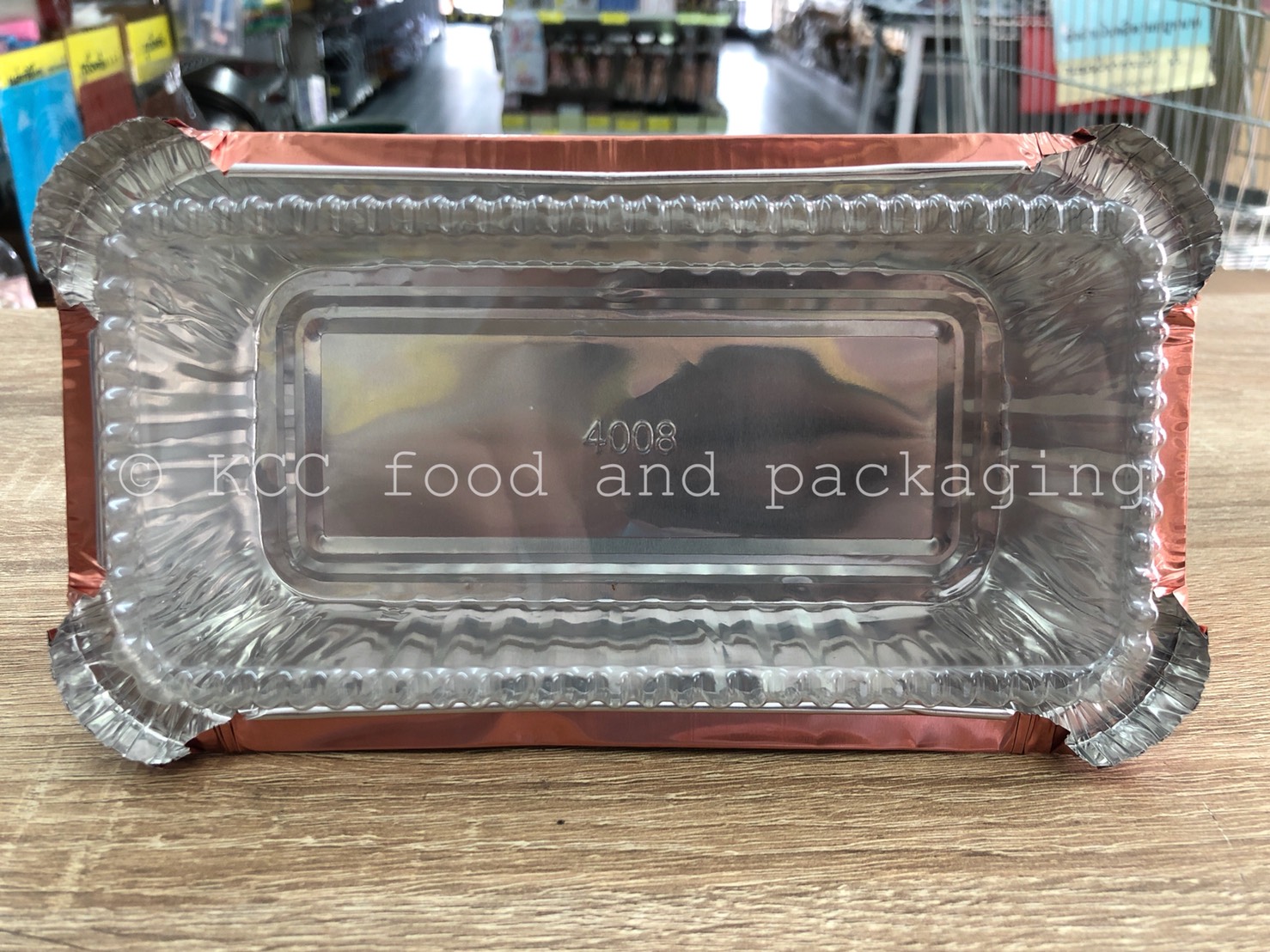 ฟอยล์ 4008 สี Rose Gold + ฝาใส 480 ml. (50ชุด)