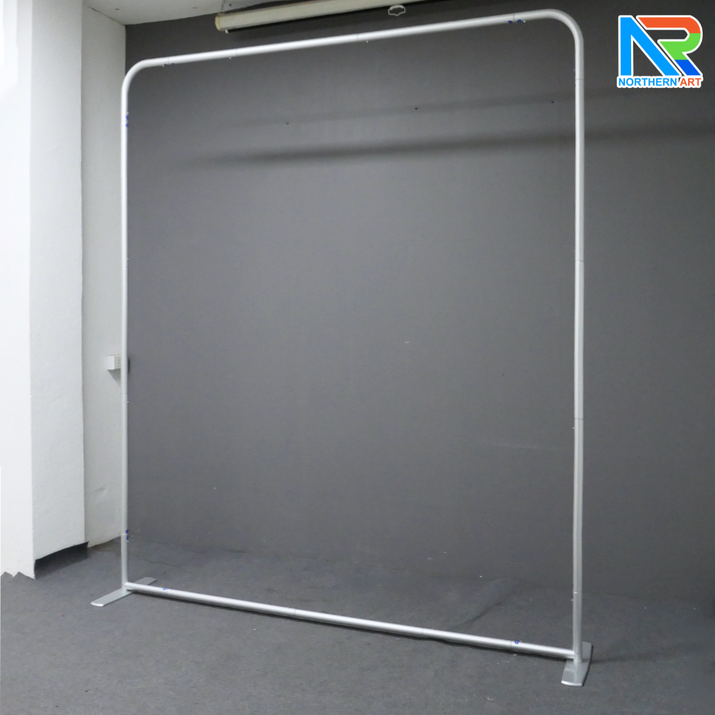 แบคดรอปผ้า (Fabric Backdrop) รุ่นตรง Savvy ขนาด (H)180 x (W)120-1000 cm. โครงอะลูมิเนียม ถอดประกอบได้ แถมฟรี! กระเป๋าใส่อุปกรณ์ 1 ใบ