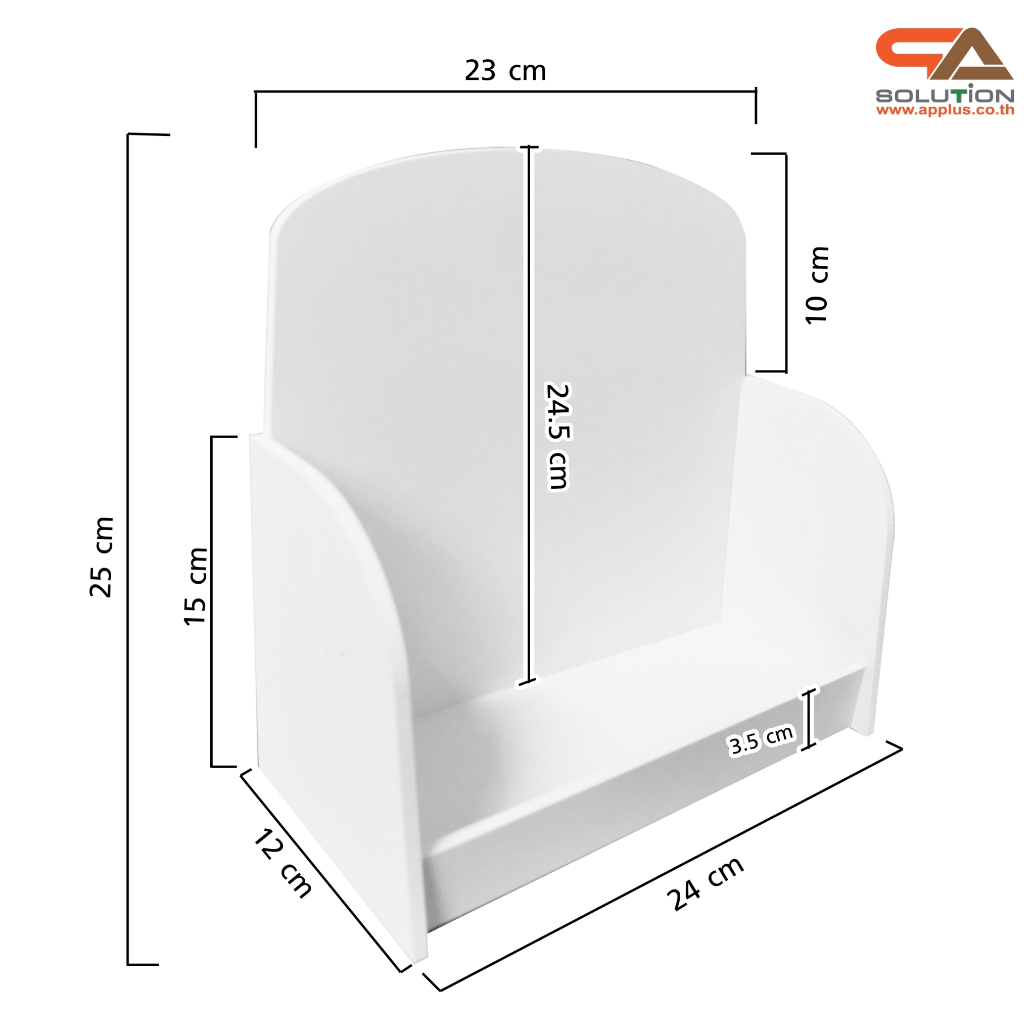 ชั้นวางสินค้าตั้งโต๊ะ TB-19 ขนาด (W) 23 x (D) 12 x (H) 25 cm. วัสดุพลาสวูดหนา 5 มม.