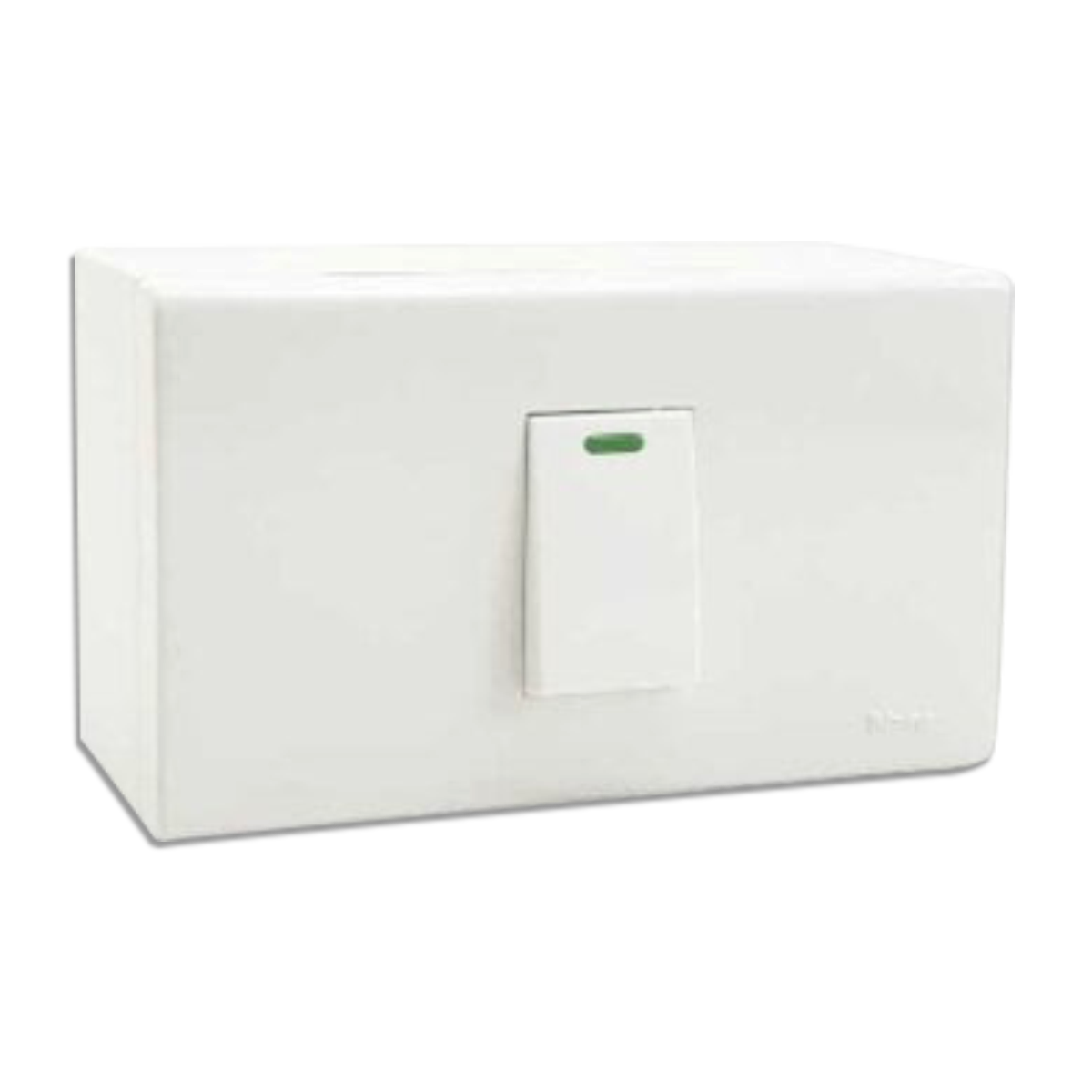 NANO ชุดฝา 1 ช่อง 1 สวิตช์ และบล็อกลอยขนาด 2*4 นิ้ว Classic series สีขาว รุ่น CS010-BW (18 ชิ้น/กล่อง)