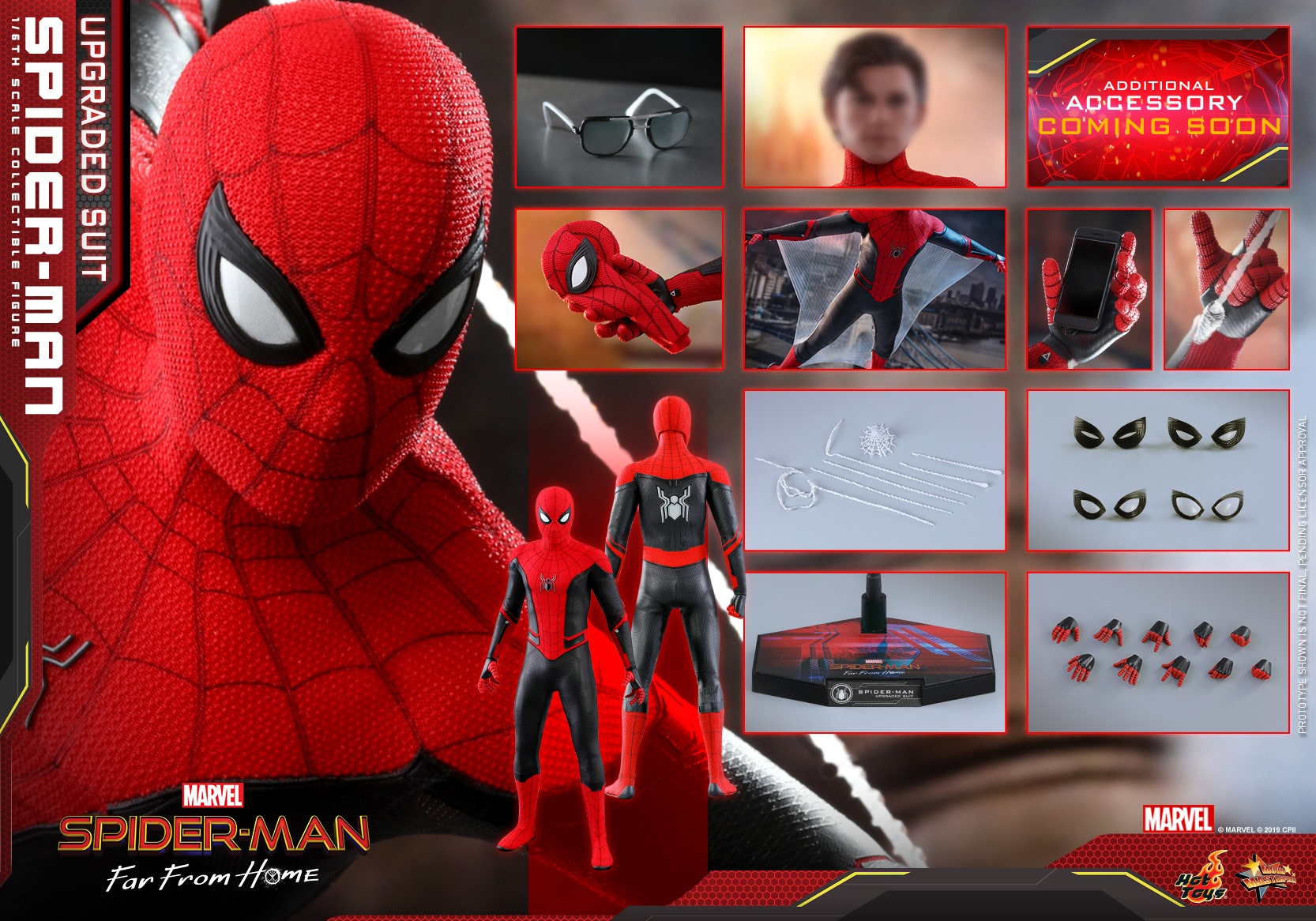 Hot Toys MMS542 Spider-Man: Far From Home - Spider-Man (Upgraded Suit)