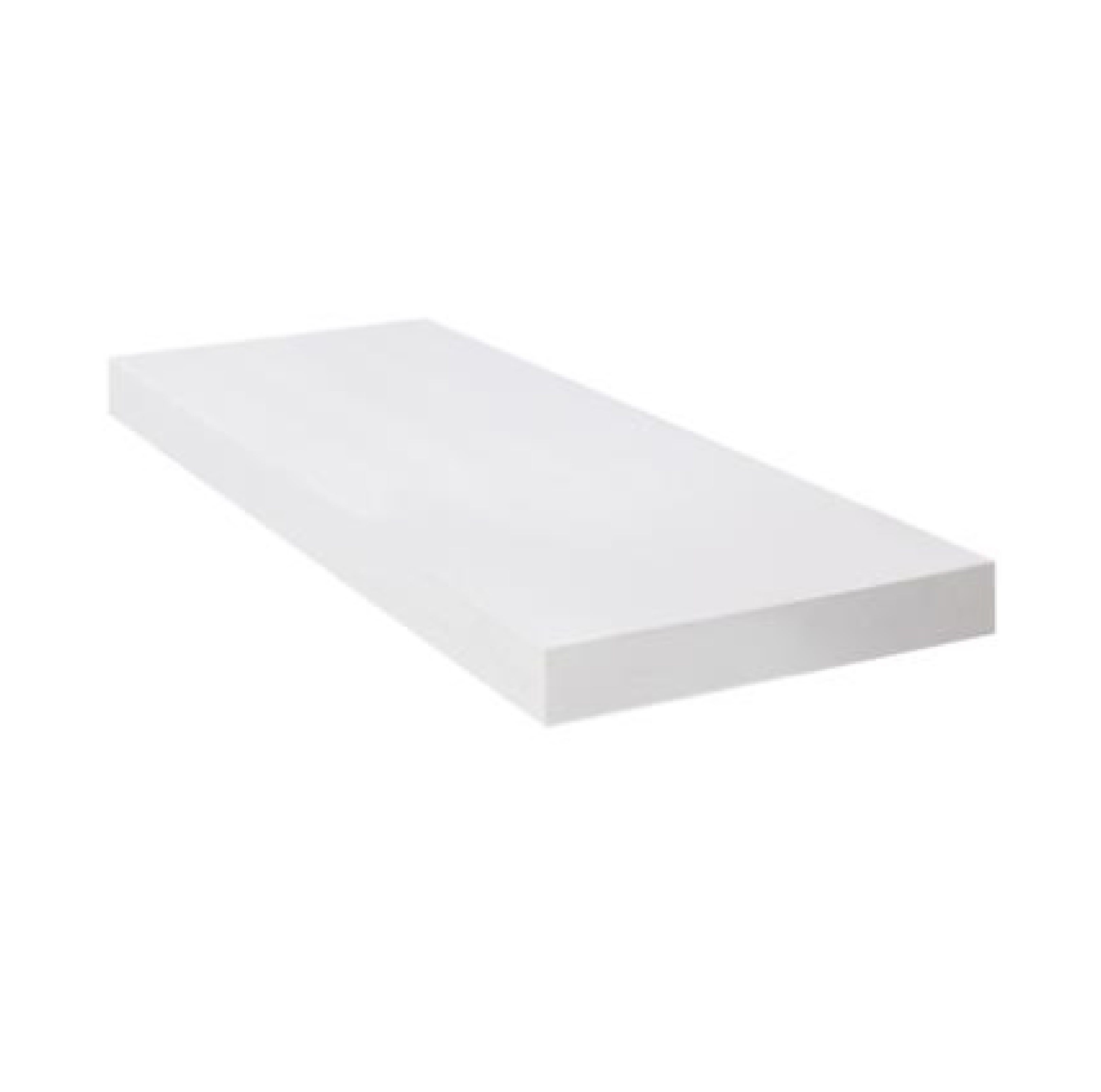 แผ่นชั้นไม้ซ่อนขาปิดผิวเมลามีน Floating KASSA HOME รุ่น FSM940WH ขนาด 90 x 24 x 3.8 ซม. สีขาว
