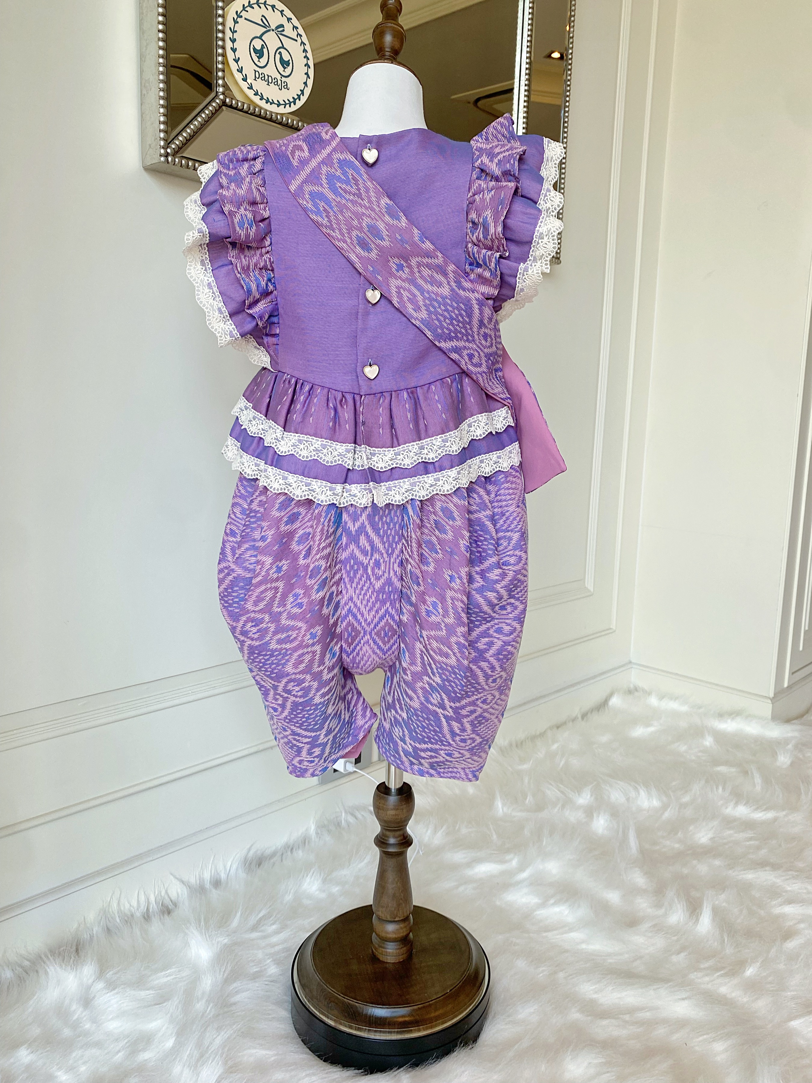 (เซต 4 ชิ้น) ชุดไทยแบรนด์ Chabafah รุ่น ศิรินภา สีม่วง