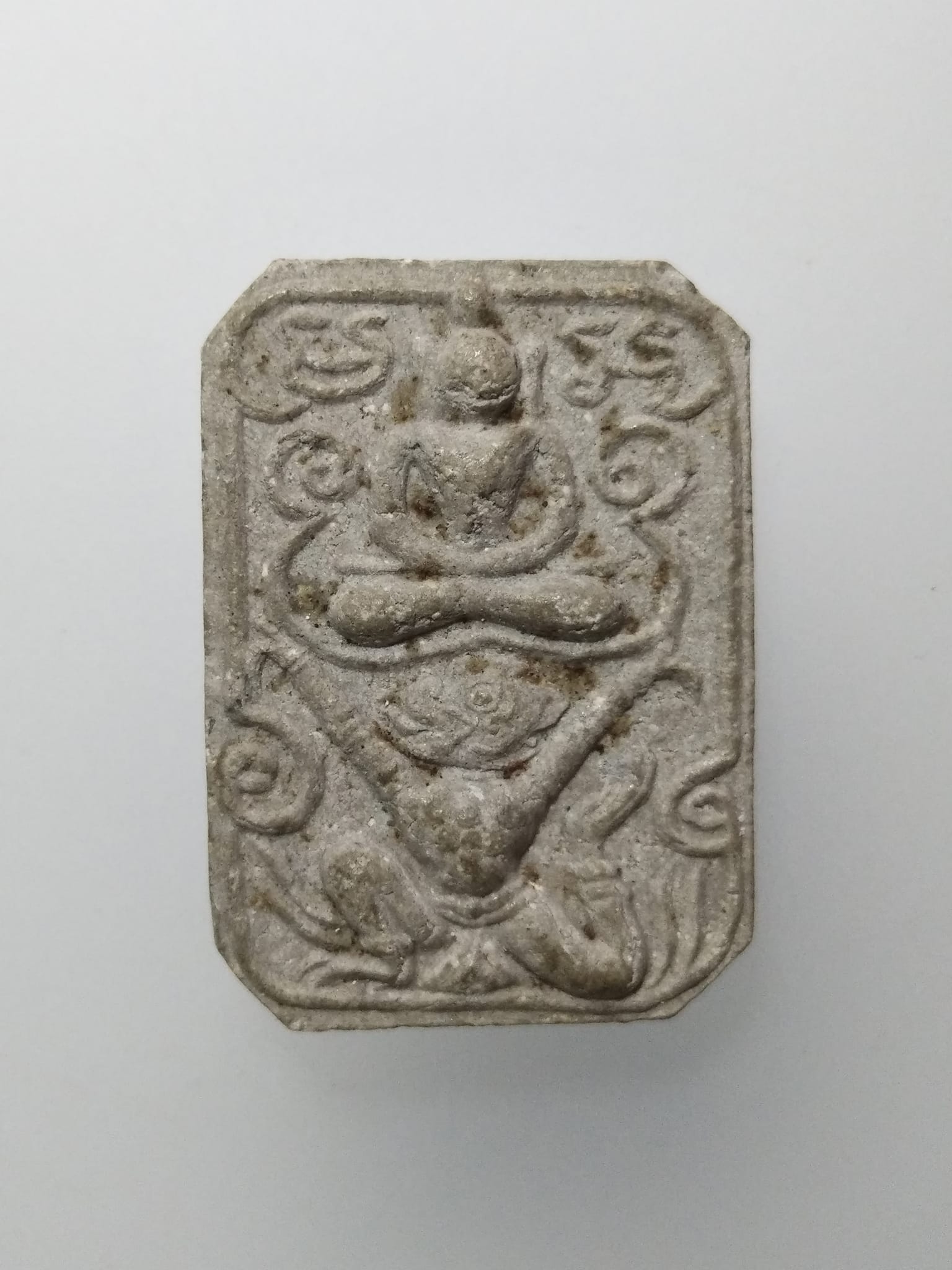 F099 พระพิมพ์หนุมาน เนื้อผงธูปกรรมฐาน สร้างในวาระหลวงพ่อเชิญอายุครบ 7 รอบ (84 ปี) พ.ศ.2534