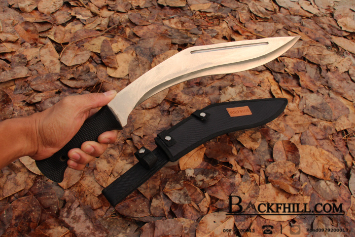 มีดเดินป่า COLD STEEL กรูข่าใบตาย ขนาด 18 นิ้ว พร้อมซองไนลอนอย่างดี OEM สีเงิน