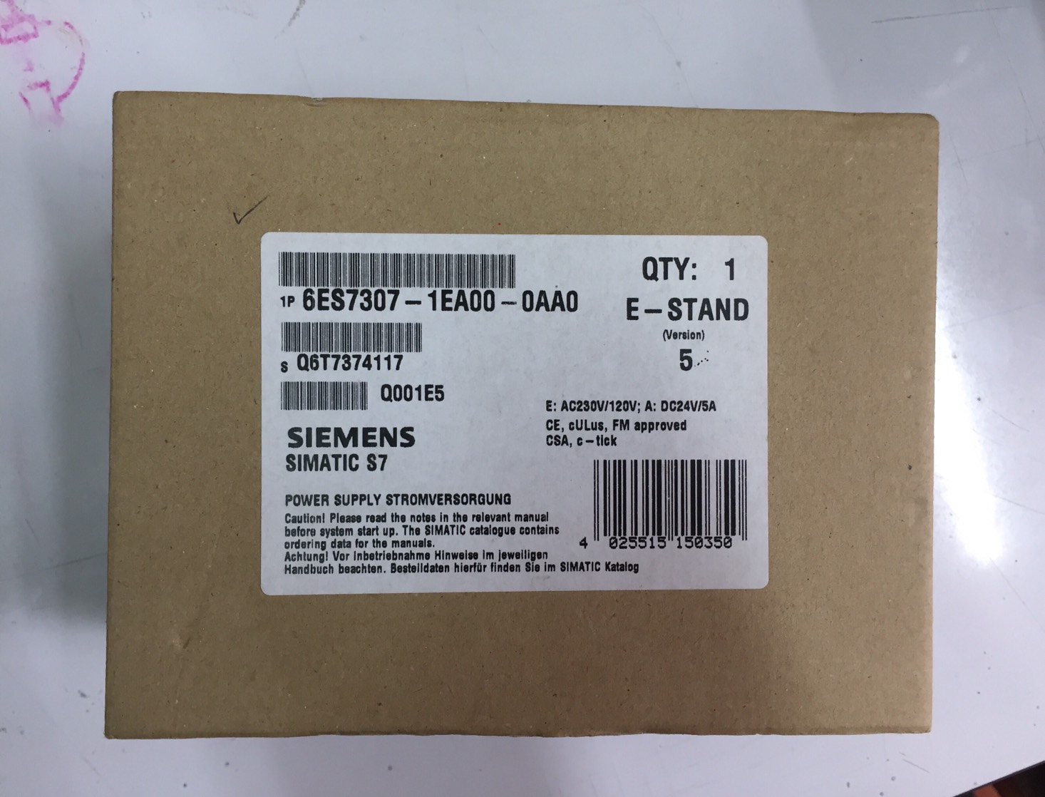 6ES7307-1EA00-0AA0-01