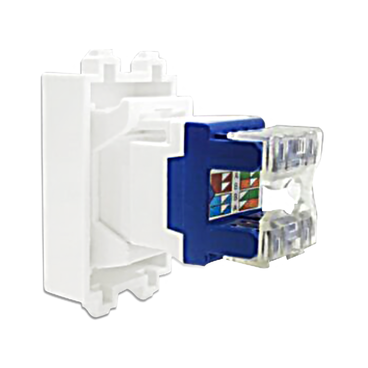 NANO เต้ารับคอมพิวเตอร์ LAN (CAT6) ขนาด 1 ช่อง Classic series สีขาว รุ่น NN-LAN6 (1 ชิ้น/กล่อง)