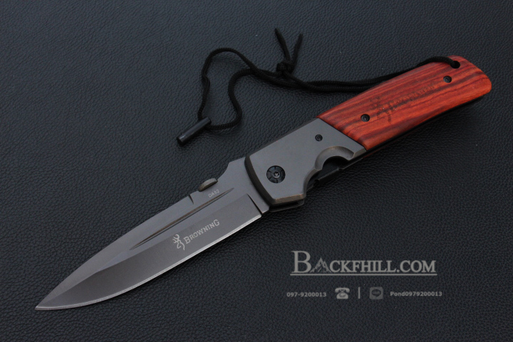 มีดพับด้ามไม้ BROWNING DA52 Stainless Steel มีด OME เกรดดี จากค่ายเขากวาง