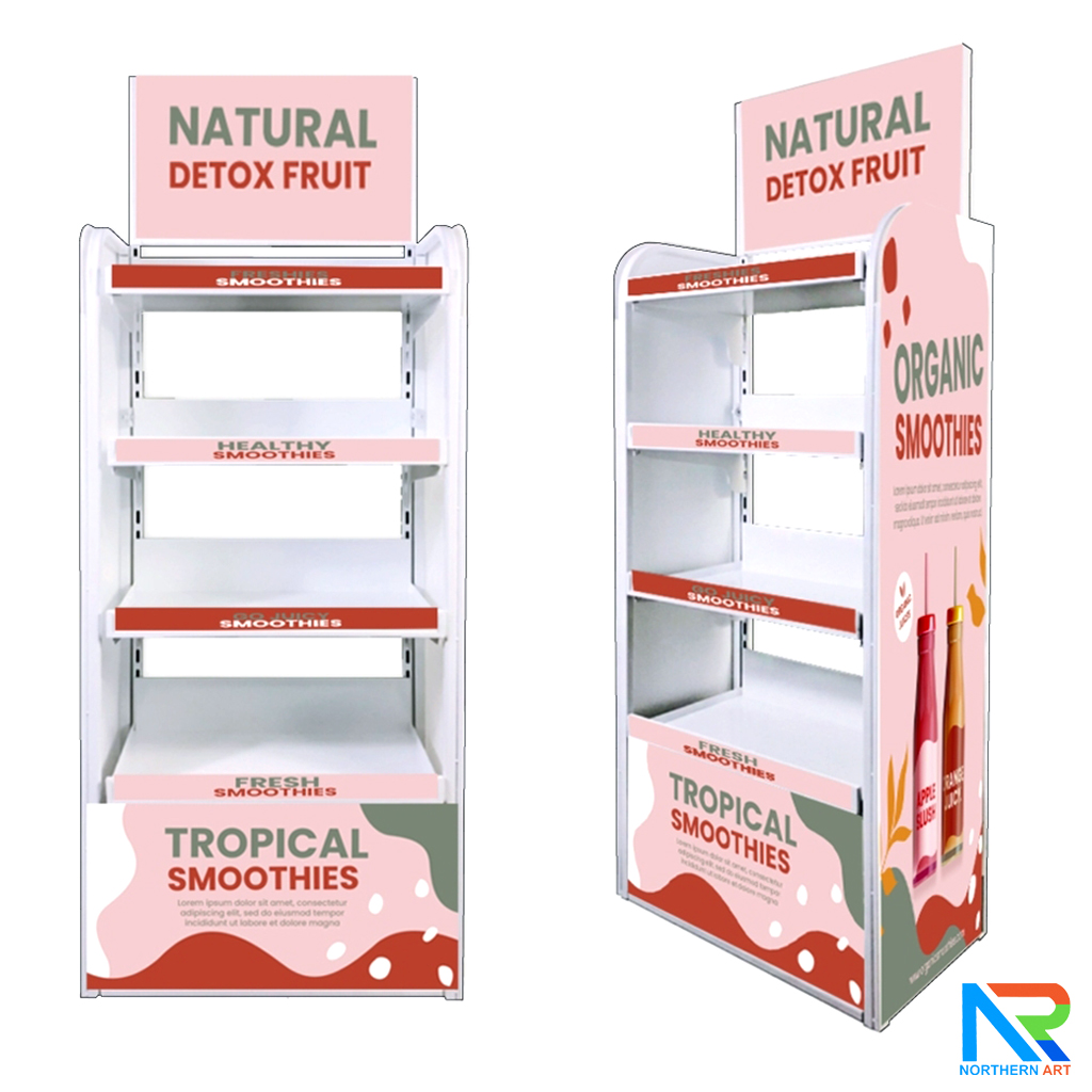 ชั้นวางสินค้าเหล็ก 4 ชั้น สีขาว ขนาด (W)56 x (D)30 x (H)150 cm. ปรับระดับได้ แข็งแรง รับน้ำหนักได้ดี