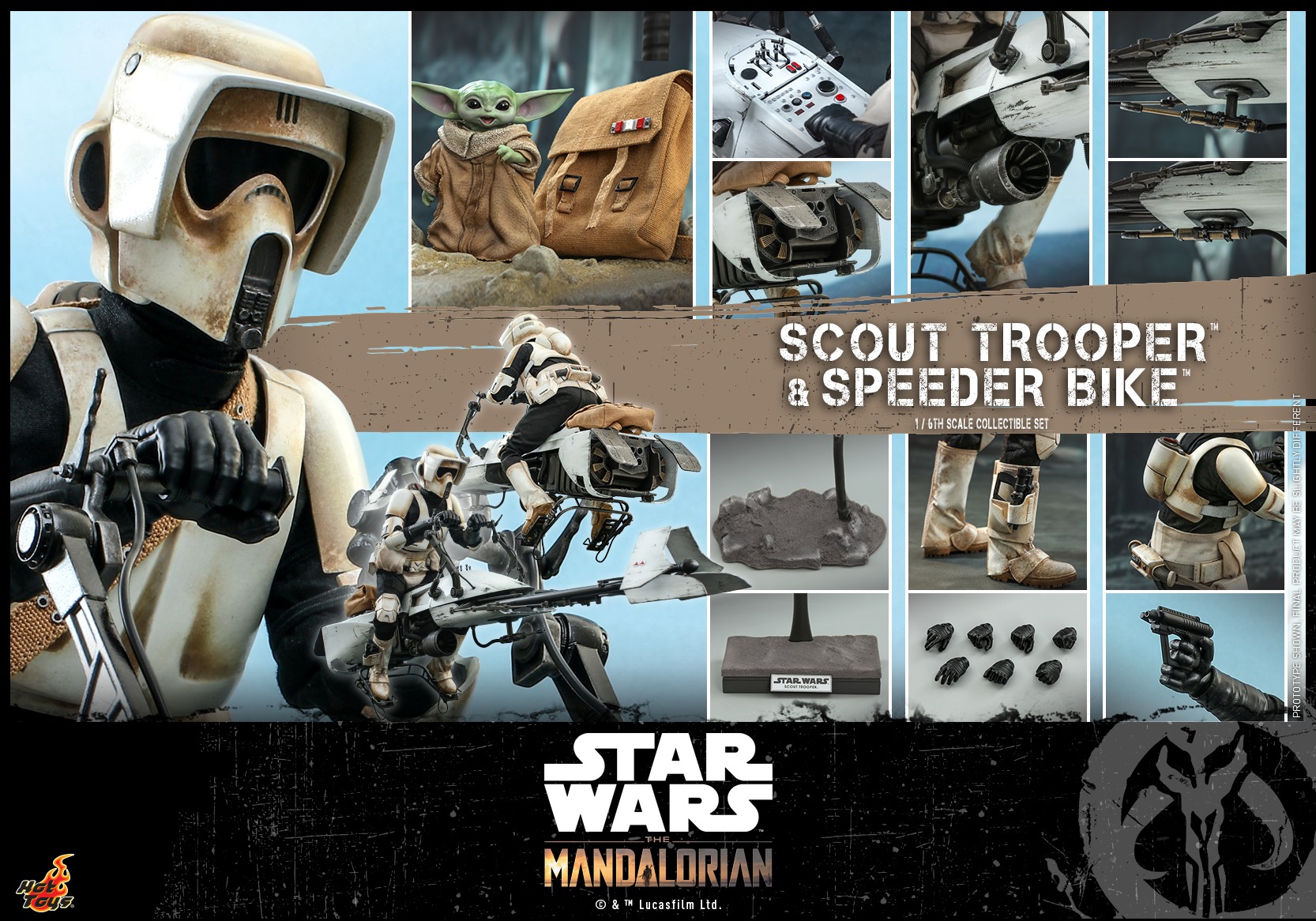 Hot Toys TMS017 The Mandalorian 1/6 Scout Trooper and Speeder Bike