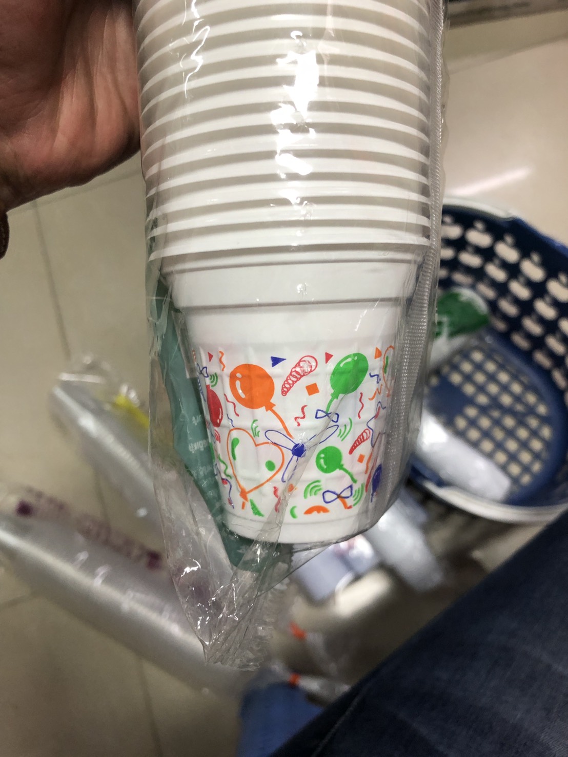EPP - แก้วน้ำพลาสติก 6 oz. ลาย (50ใบ)