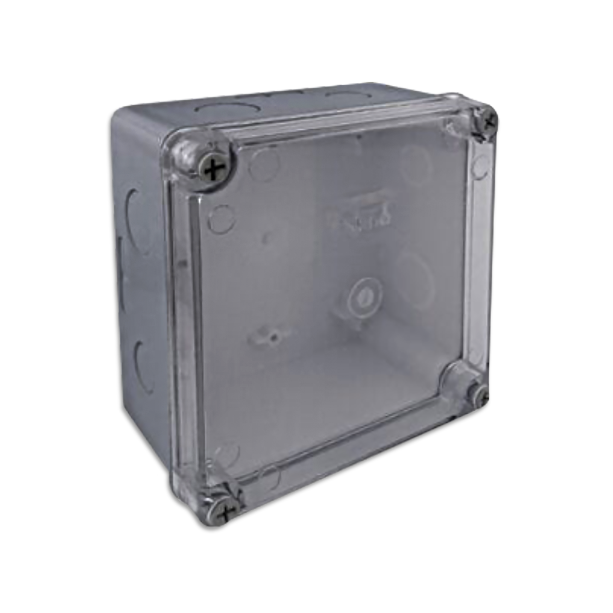 NANO กล่องกันน้ำ ขนาด 6x6x3.3" สีเทา(ฝาใส) รุ่น NANO-204CG (30 ชิ้น/กล่อง)