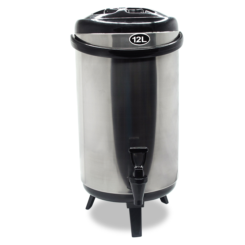 ถังเก็บชานมสแตนเลส ถังคูลเลอร์ 12 ลิตร มีสีดำ แดง เขียว