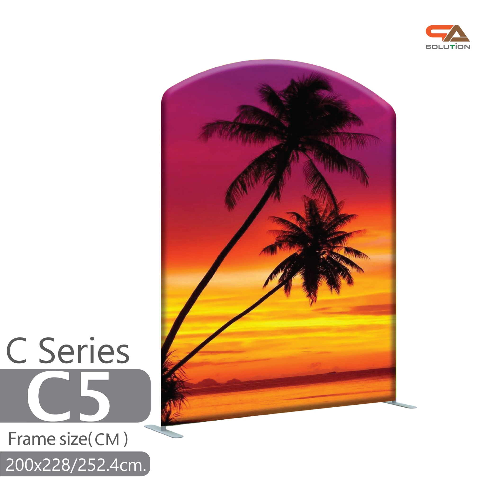 แบคดรอปผ้า รุ่น C series ขนาด (W)200 cm. x (H)228–324.6 cm.โครงอะลูมิเนียม ถอดประกอบได้ พร้อมกระเป๋าใส่อุปกรณ์