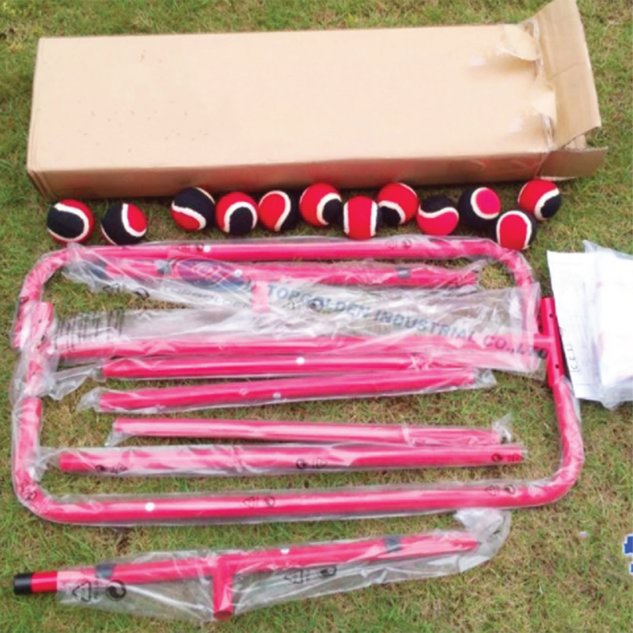 เกมส์ปาบอล ตั้งพื้น ถอดประกอบได้ ขนาด (W) 66 x (H) 117 cm. พร้อมลูกบอล 12 ลูก ถอดประกอบได้ เคลื่อนย้ายสะดวก