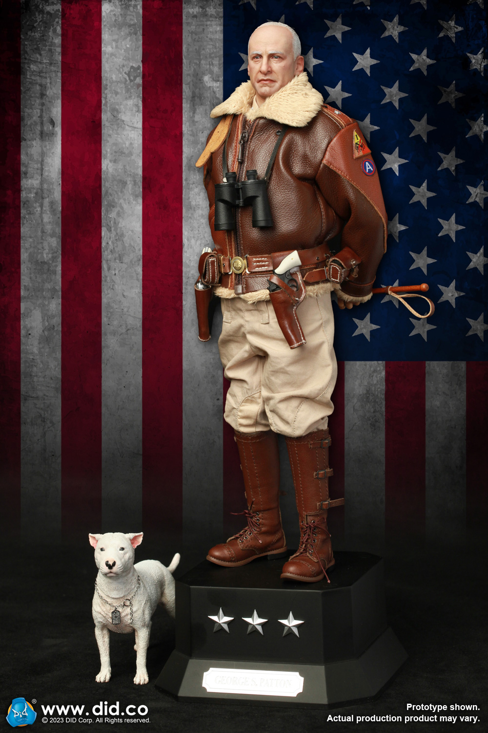 DID A80164+E60071 1/6 WWII General of the United States Army - George Smith Patton Jr.+Accessory Kit