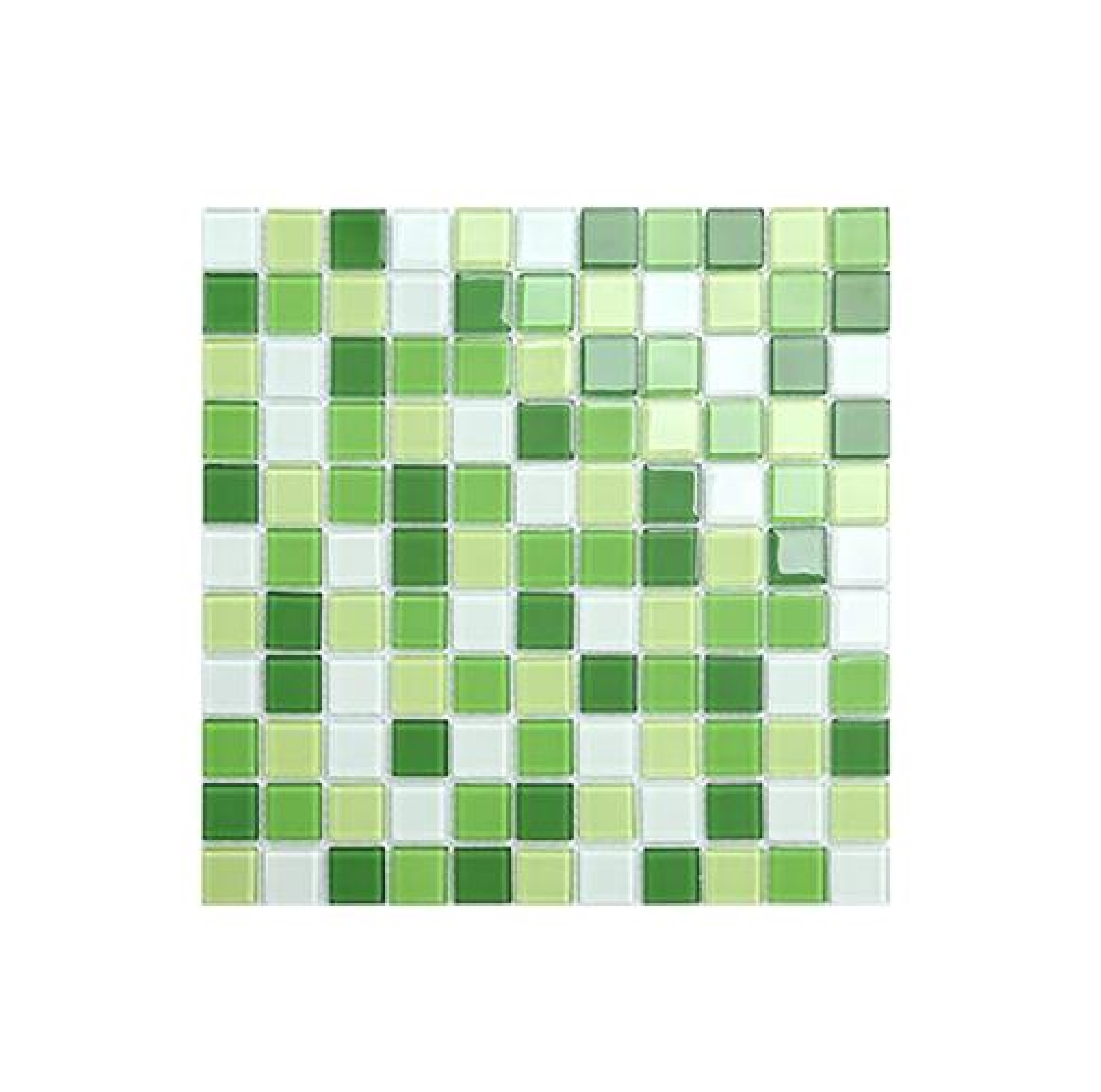 กระเบื้องโมเสก แก้ว KASSA รุ่น KS4004PM ขนาด 30 x 30 ซม. สีเขียว - ขาว