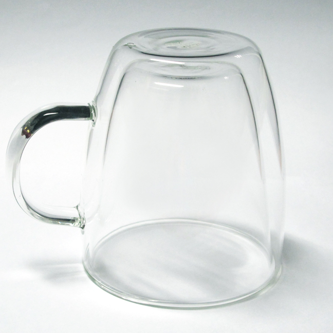 แก้วกาแฟ 2 ชั้น แก้วดับเบิ้ลวอลล์ 375cc. มีหู