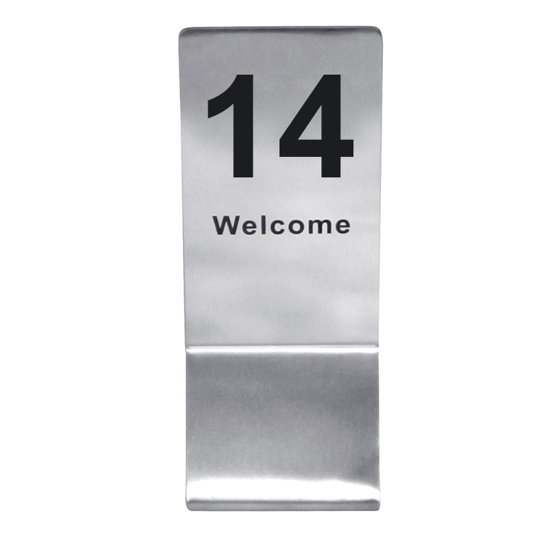 ป้ายโต๊ะสแตนเลสทรงสูง สำหรับใช้บอกหมายเลขโต๊ะ เลข 1-20 1617-020