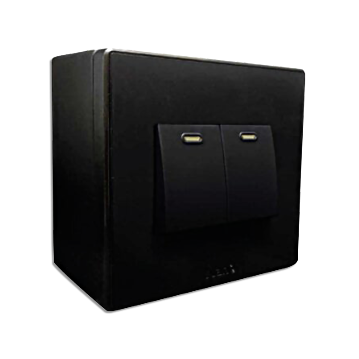 NANO ชุดฝา 2 ช่อง 2 สวิตช์ และบล็อกลอยขนาด 3*3 นิ้ว Classic series สีดำ รุ่น CS86101-BB (16 ชิ้น/กล่อง)