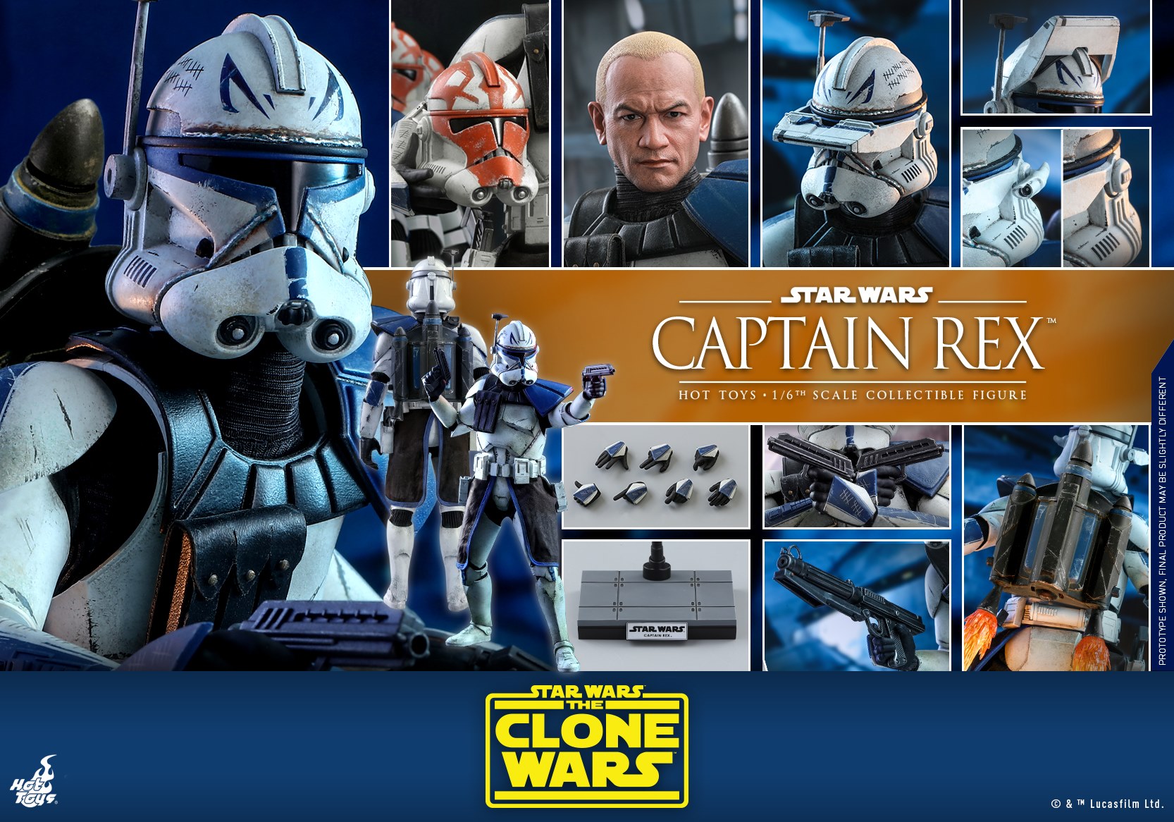 Hot Toys TMS018 Star Wars: The Clone Wars 1/6 Captain Rex
