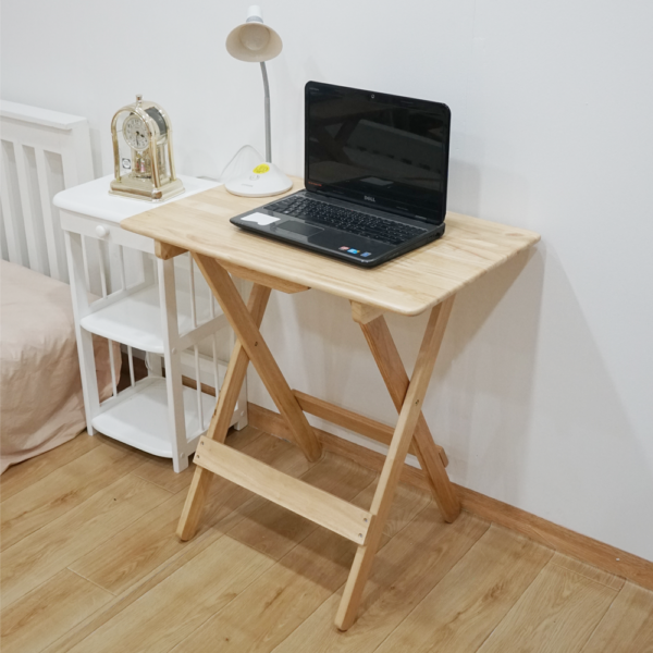 โต๊ะทำงาน โต๊ะพับได้ โต๊ะเอนกประสงค์ โต๊ะไม้ยางพารา เฉพาะโต๊ะ Size : 48x75x75 cm.