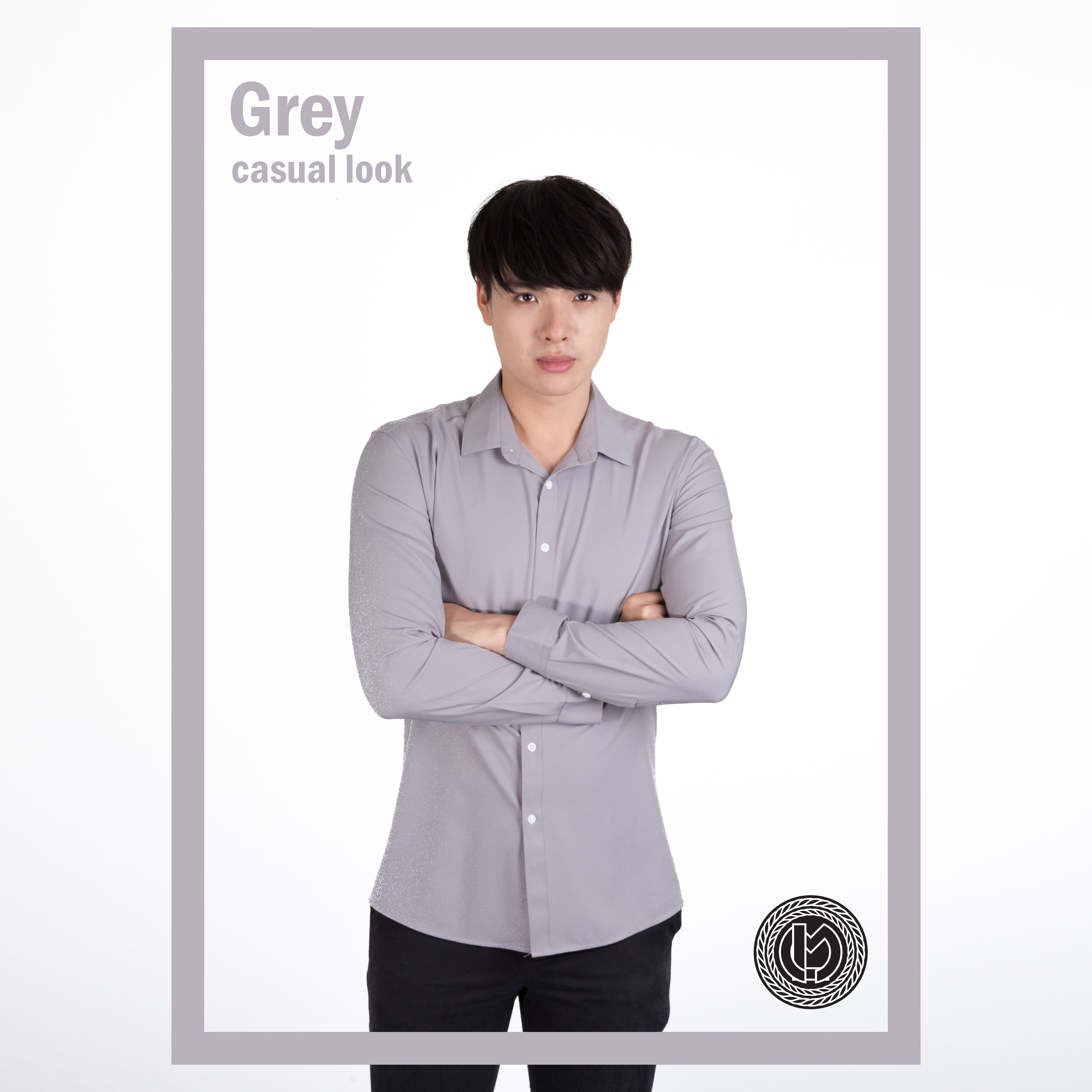 เสื้อเชิ้ตสีเทา Grey Shirt (Standard Collar)